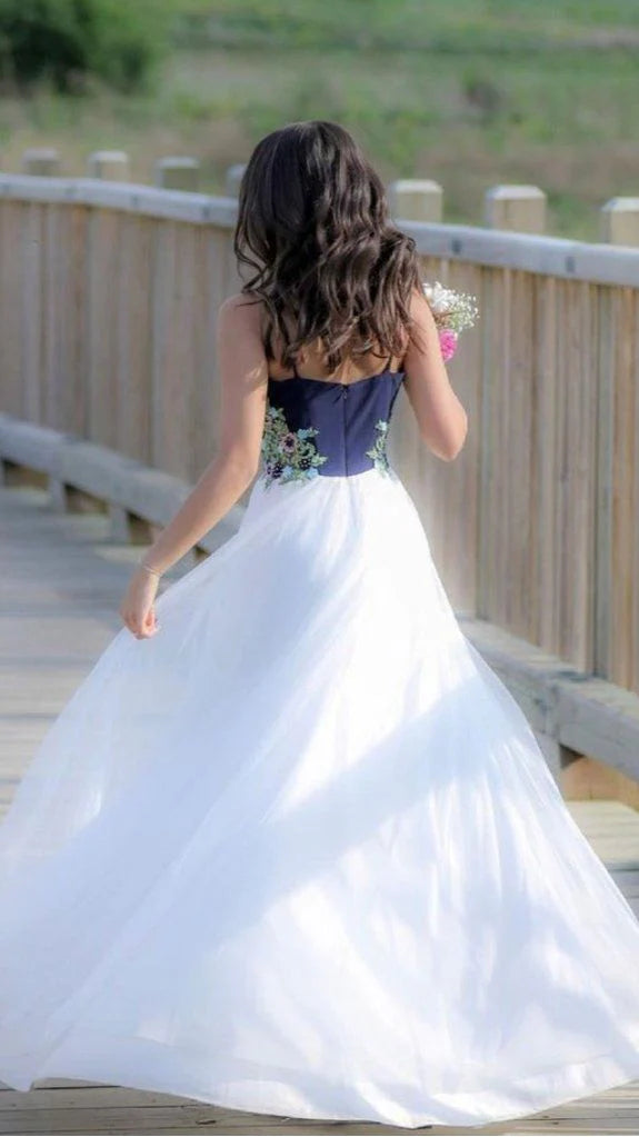 Robes de soirée formelles Weitese pour femmes, robe princesse trapèze à bretelles en tulle, robe de bal longue 