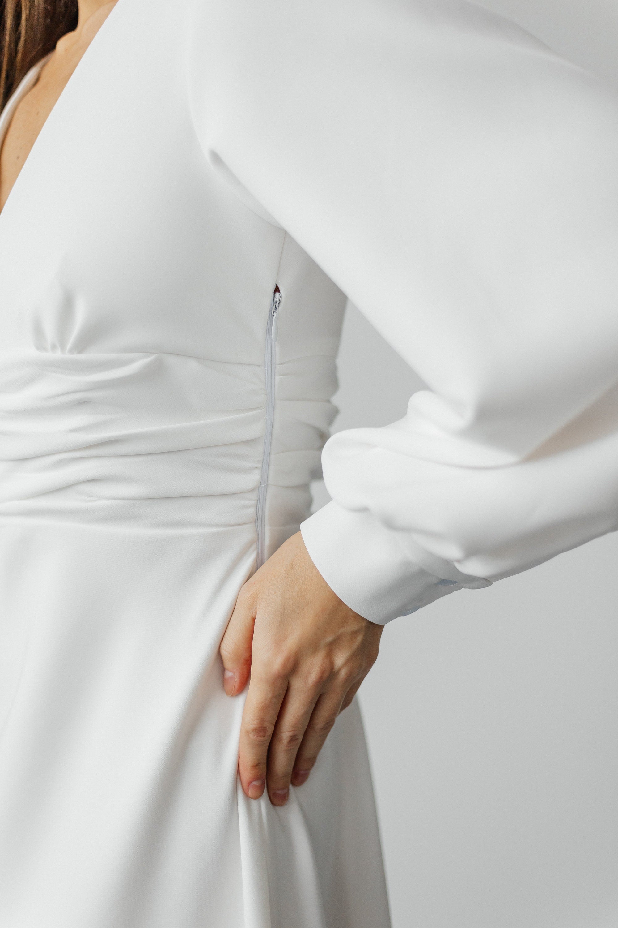 Impresionante vestido de fiesta rojo con escote en V y mangas abullonadas, vestido de noche de corte A hasta la rodilla, vestido de novia rojo, vestido de graduación, vestido de cóctel rojo. 
