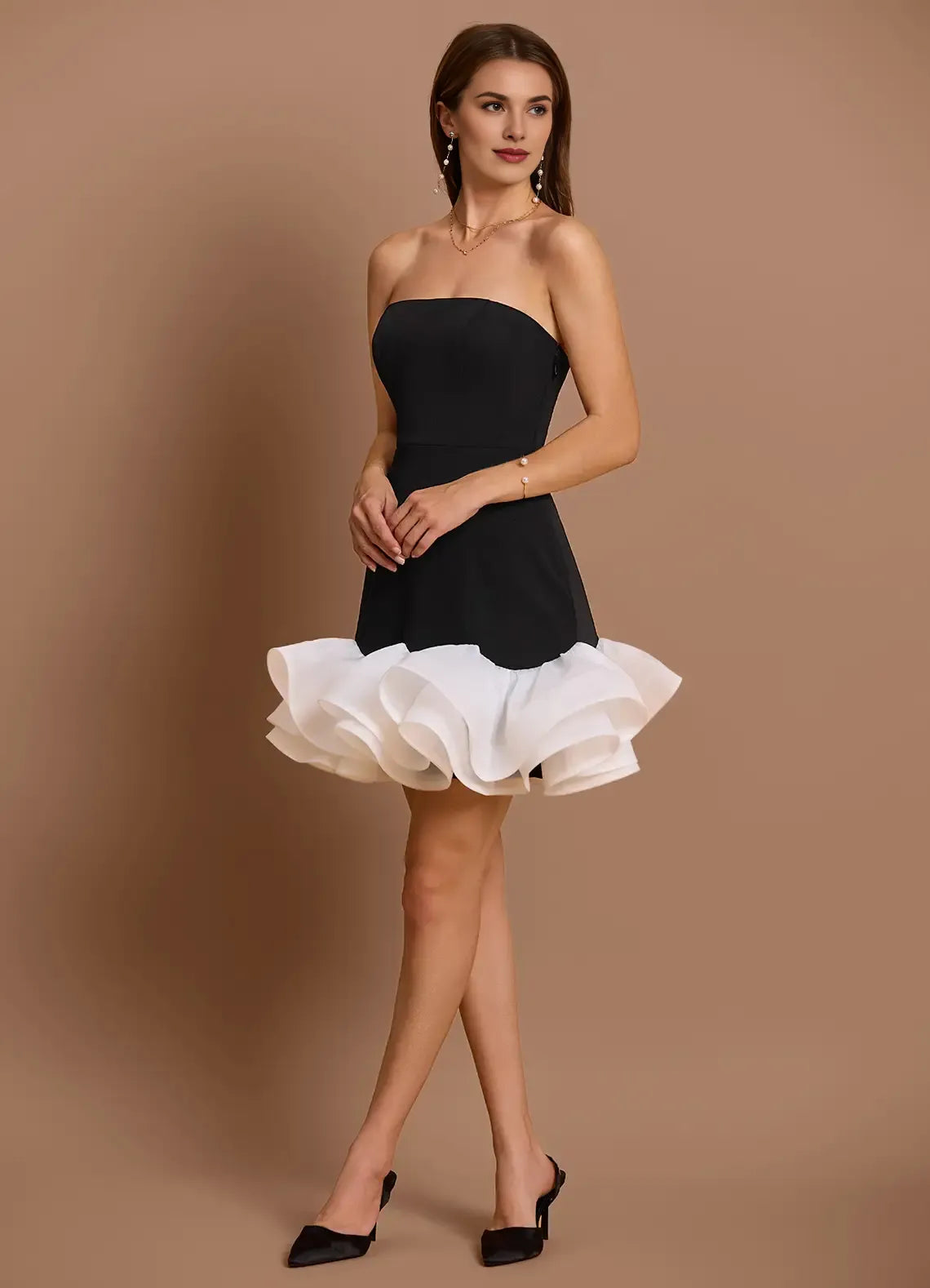 Trendy A-Line Spaghetti Straps Sleeveless Backless Short-Mini Evening Dress