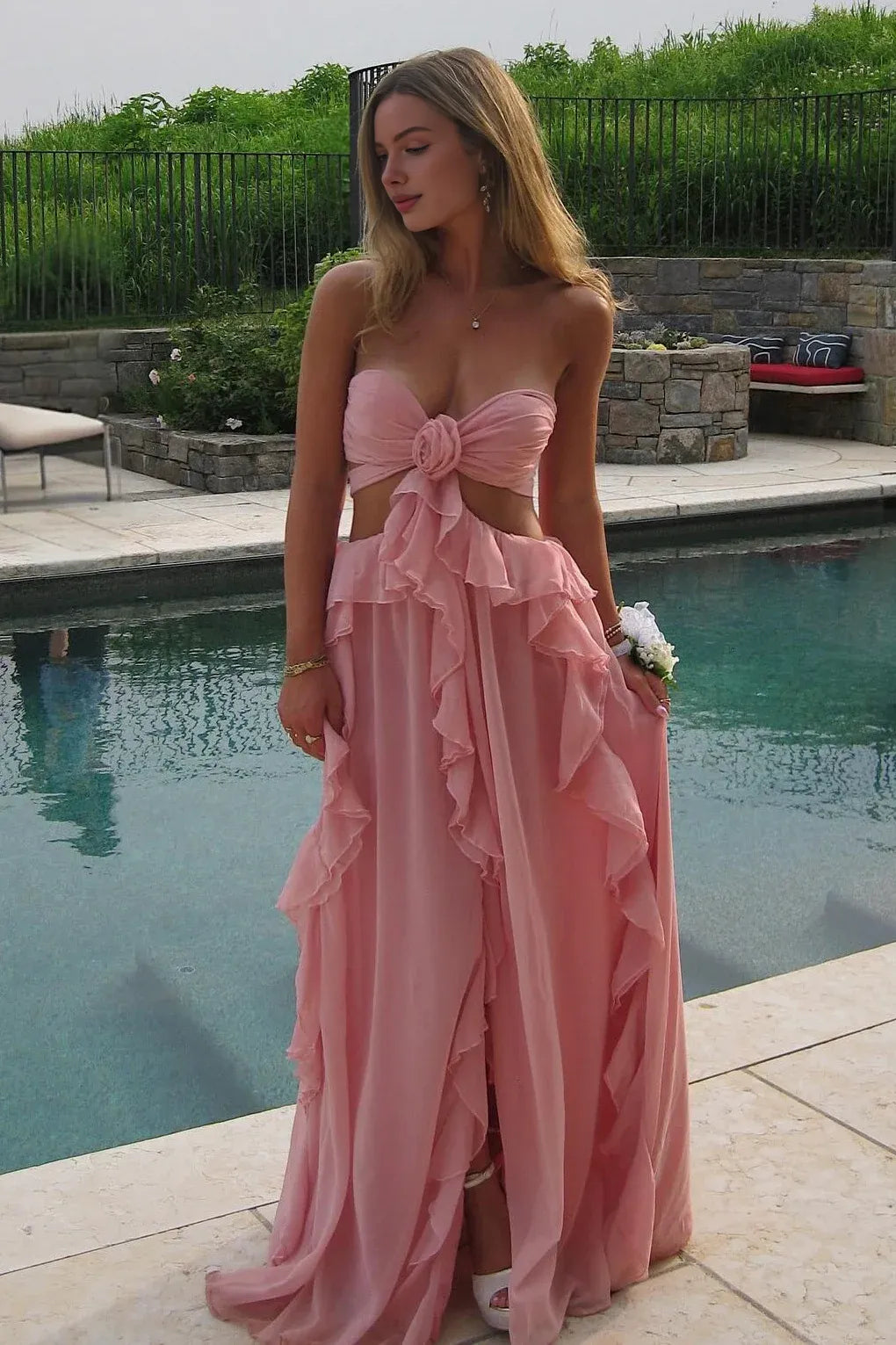 Stylish A Line Sweetheart Neck Sleeveless Lace Up Sweep/Brush Train Prom Dress