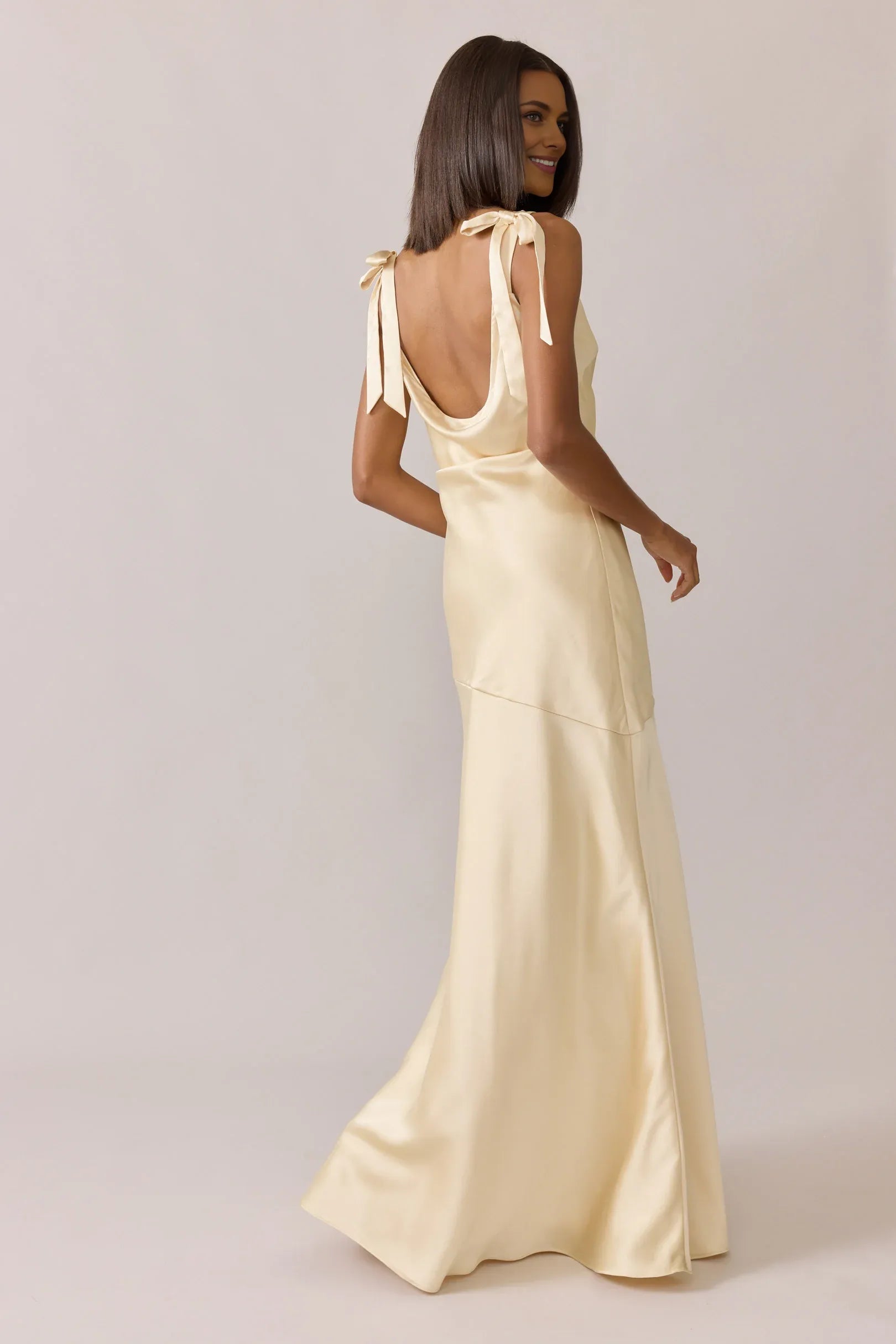 Trendy Fitted High Neck Sleeveless Backless Floor-Length Prom Dress
