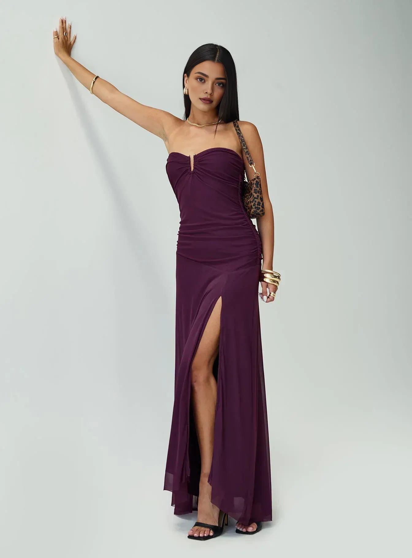 Trendy Fitted Strapless Sleeveless Backless Floor-Length  Prom Dress