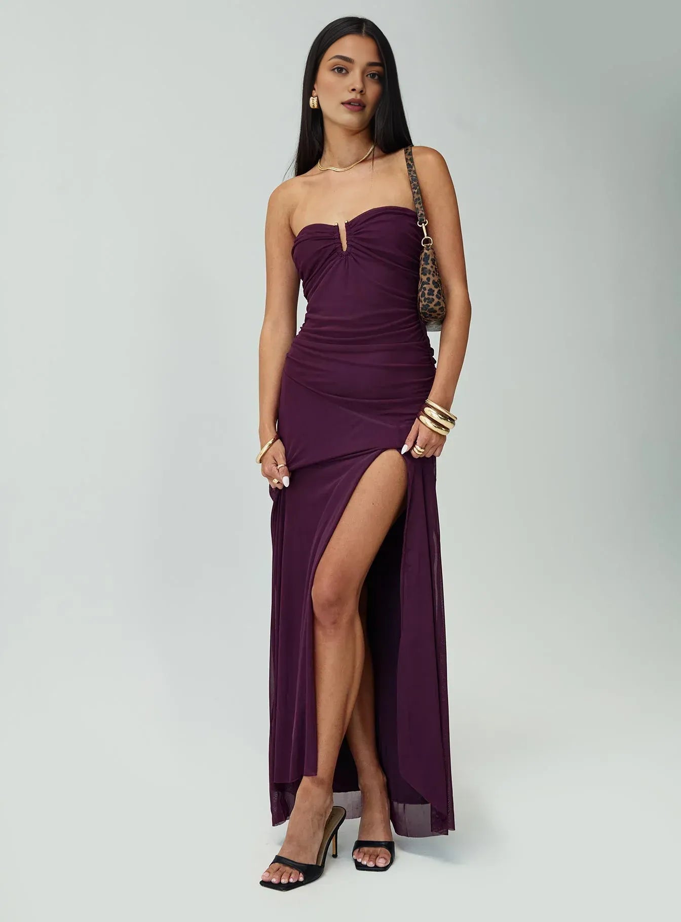 Trendy Fitted Strapless Sleeveless Backless Floor-Length  Prom Dress