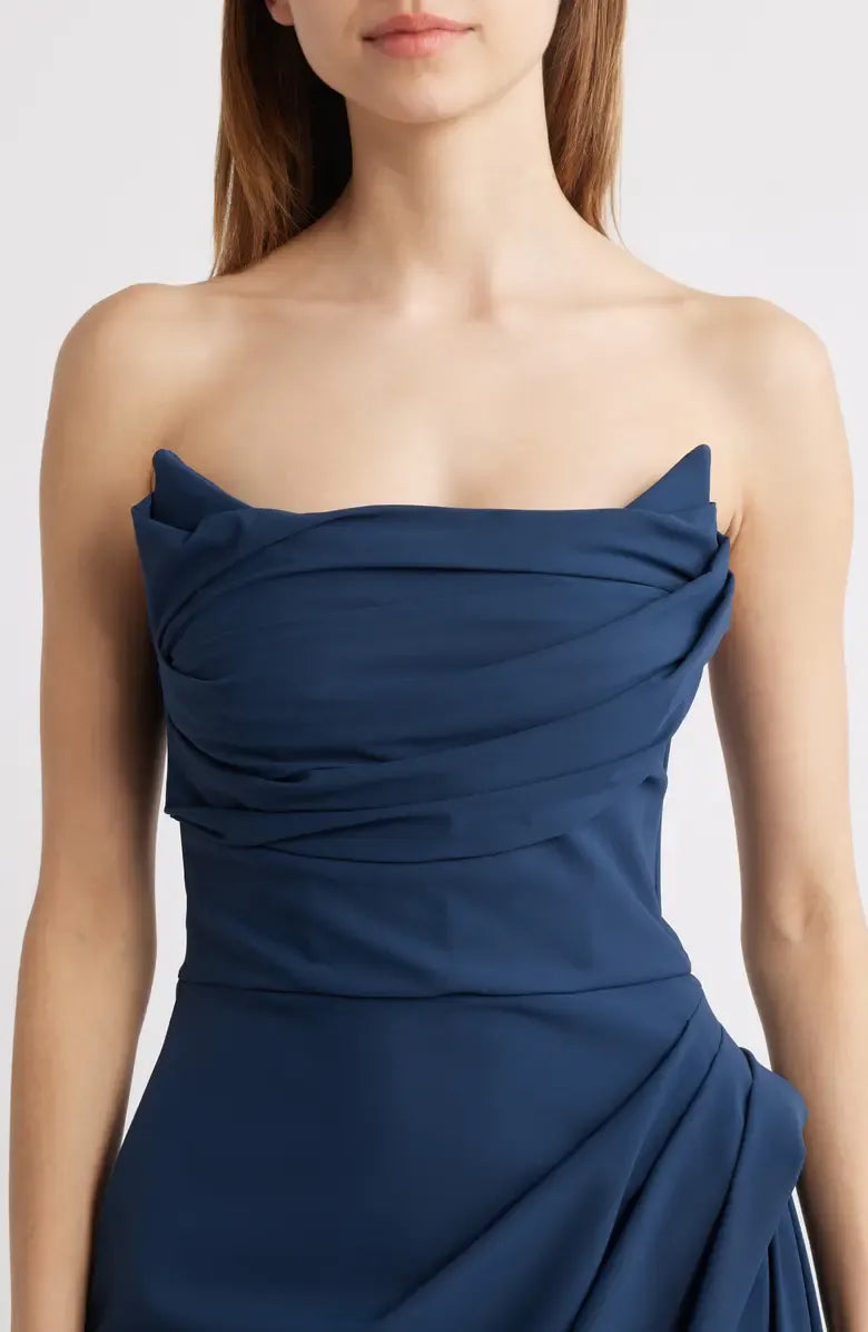 Trendy Mermaid Strapless Sleeveless Backless Floor-Length Prom Dress