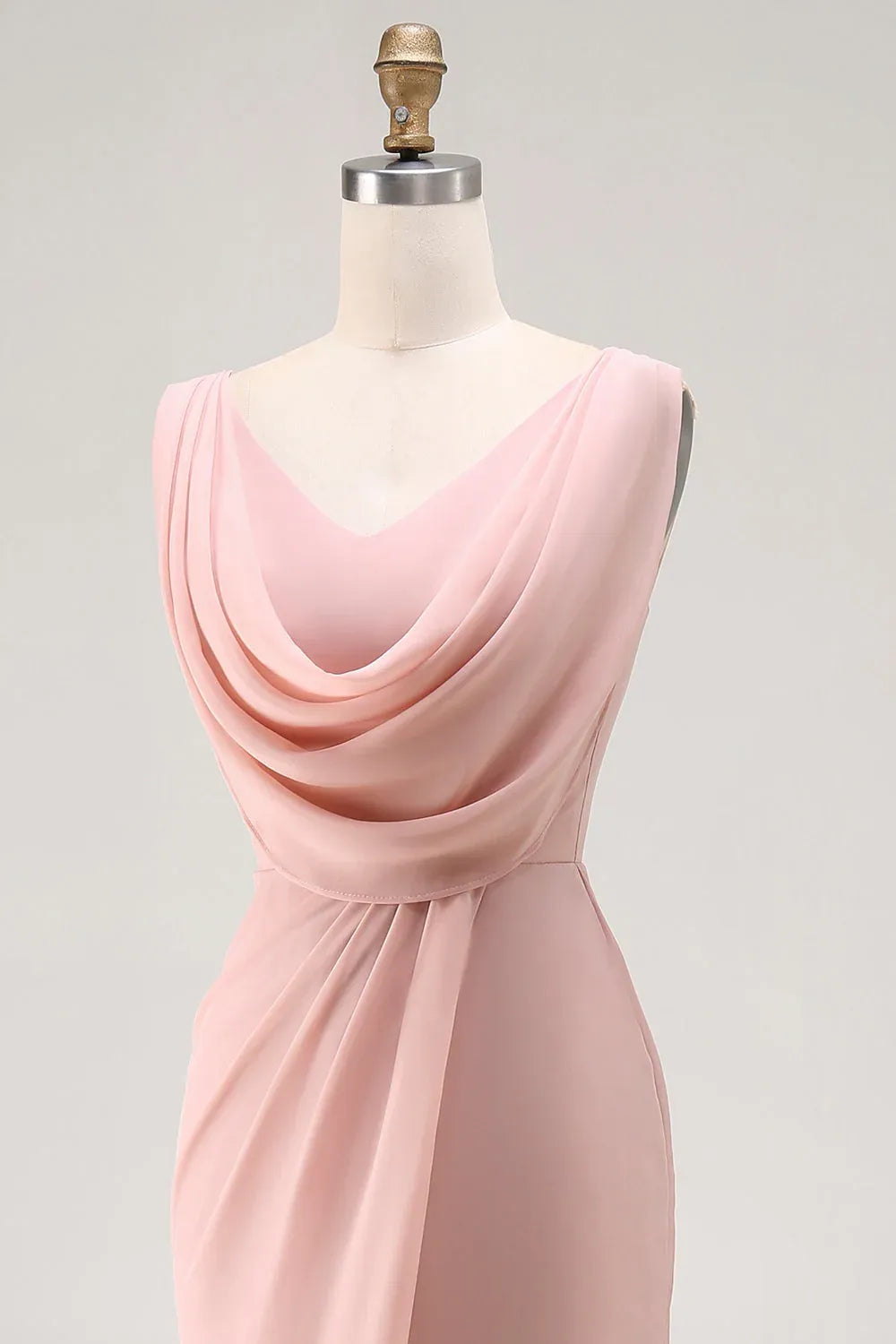 Trendy Sheath V Neck Sleeveless Lace Up Slit Floor-Length Prom Dress