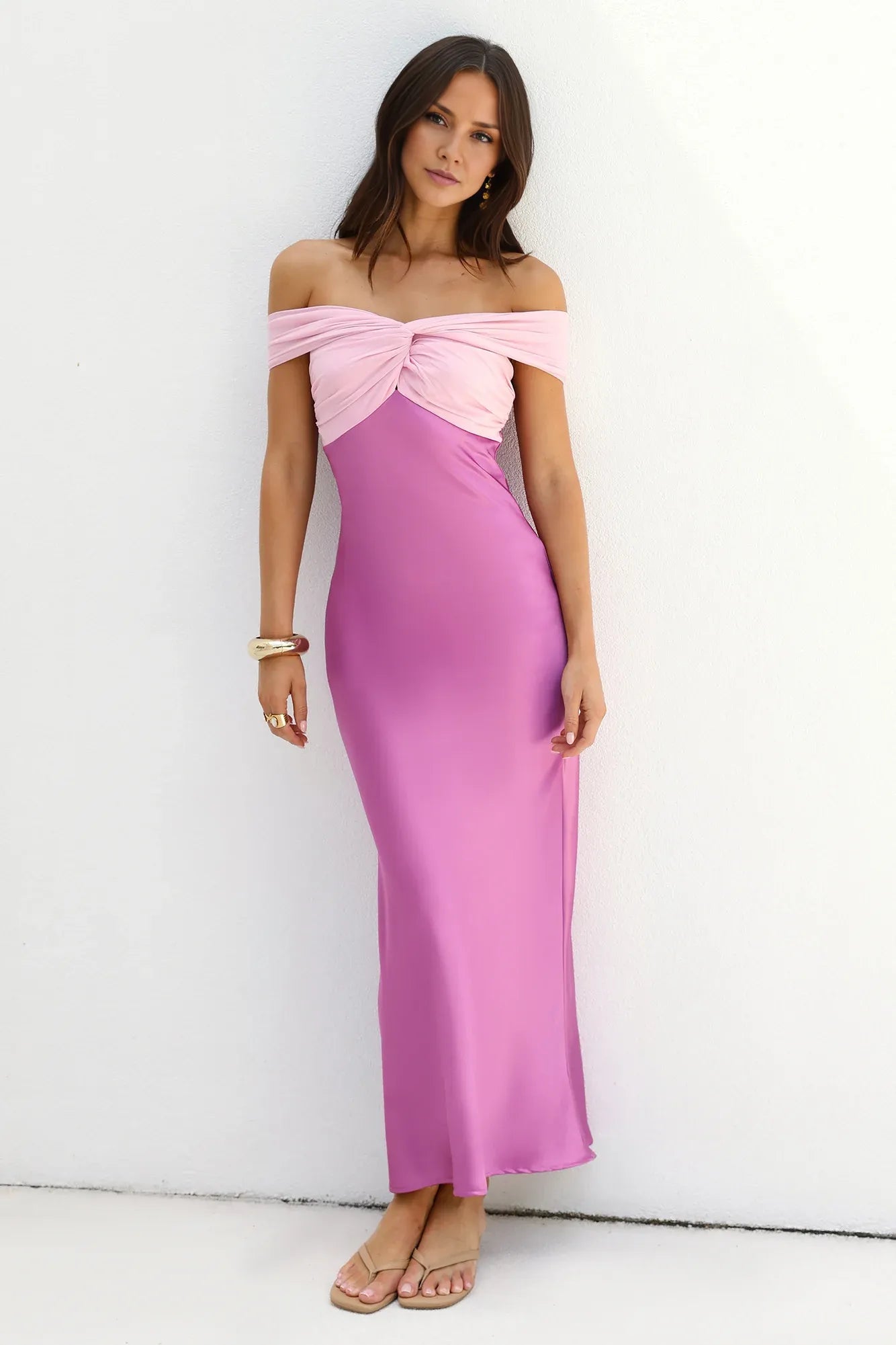 Unique Bodice Off The Shoulder Sleeveless Zipper Up Floor-Length Cocktail Dress