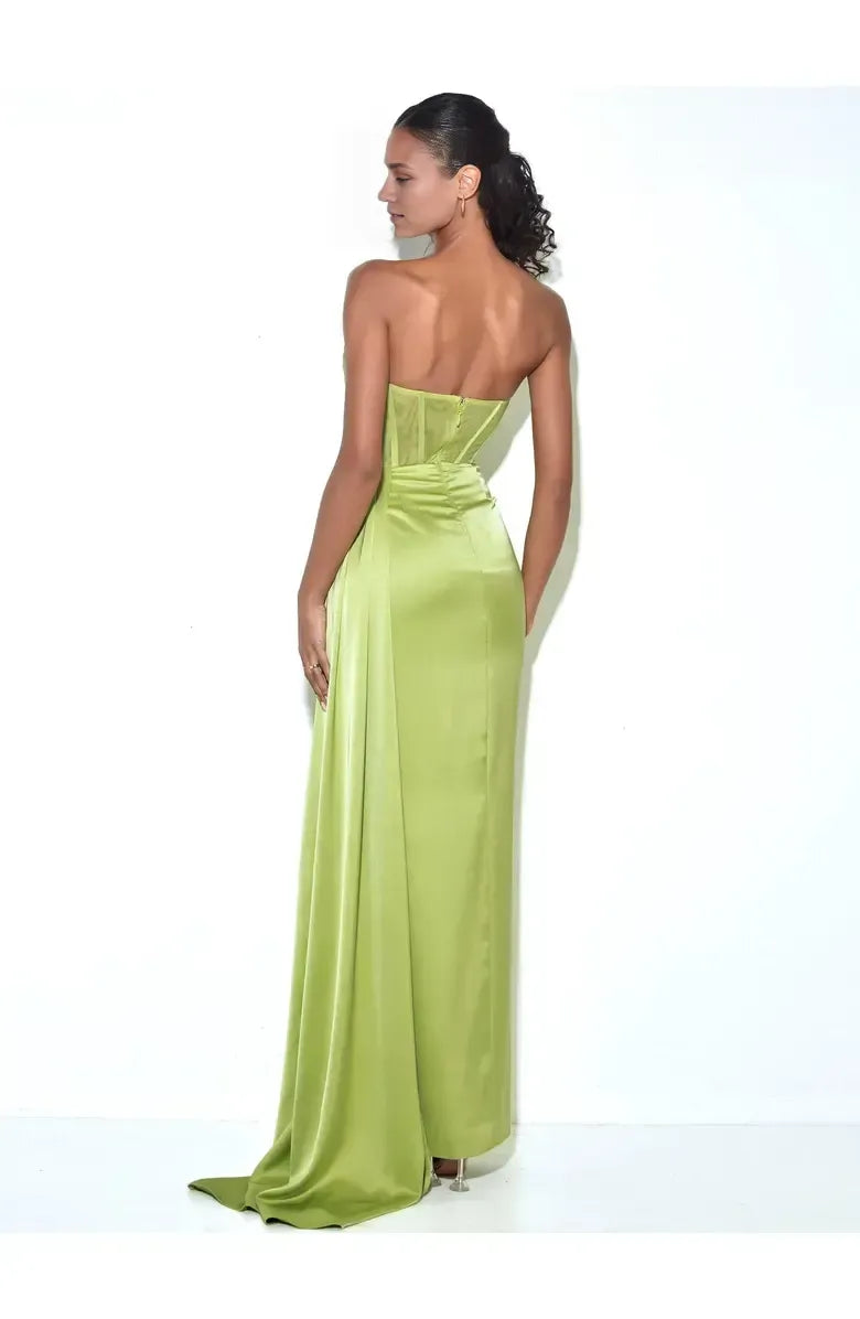 Unique Mermaid Off the Shoulder Sleeveless Satin Floor-Length Prom Dress