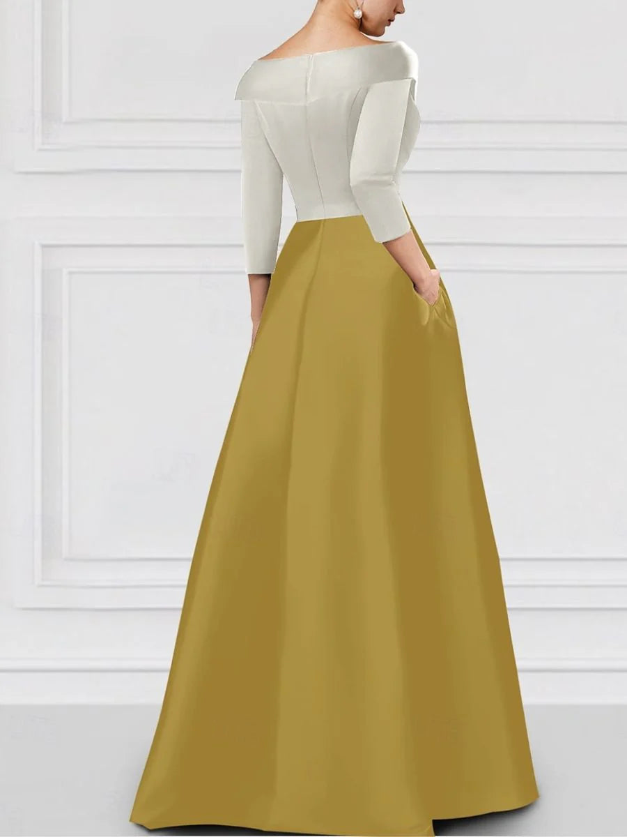 Mom Of The Bride Dressbride Mother Dress A-Line/Princess V-Neck Floor-Length Mother of the Bride Dresses with Appliques & Split Side Formal Women's Dresses