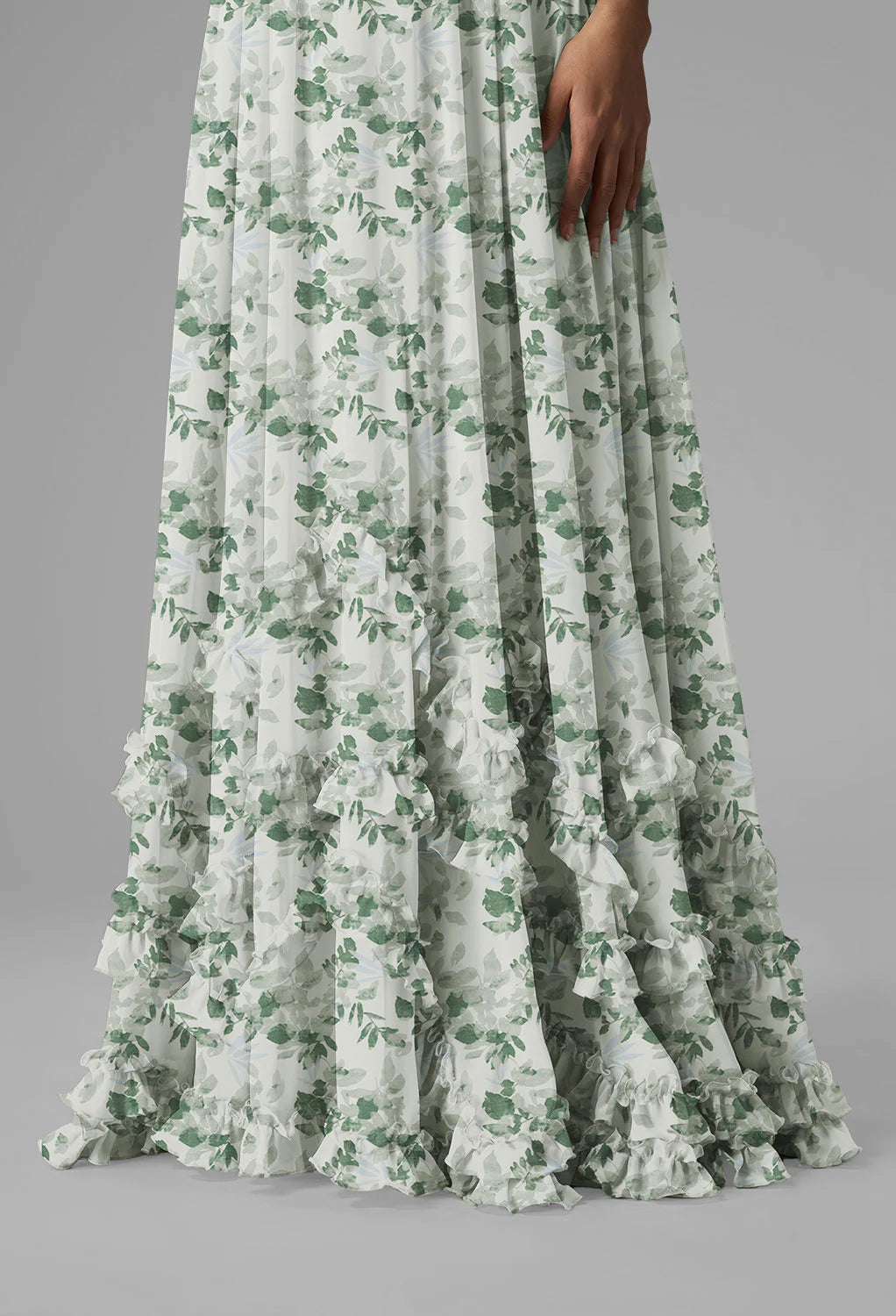 A-line V-Neck Floor Length Spaghetti Straps Prom Dresses Sleeveless Corset Ruching Ruffles Cheap Chiffon Bridesmaid Dresses