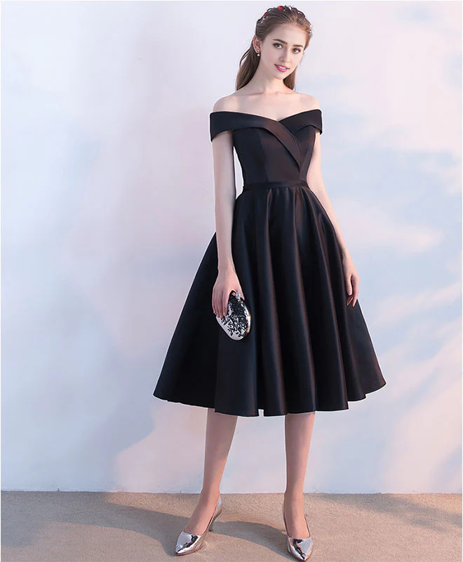 Robe de soirée mi-longue à col en V et épaules dénudées 