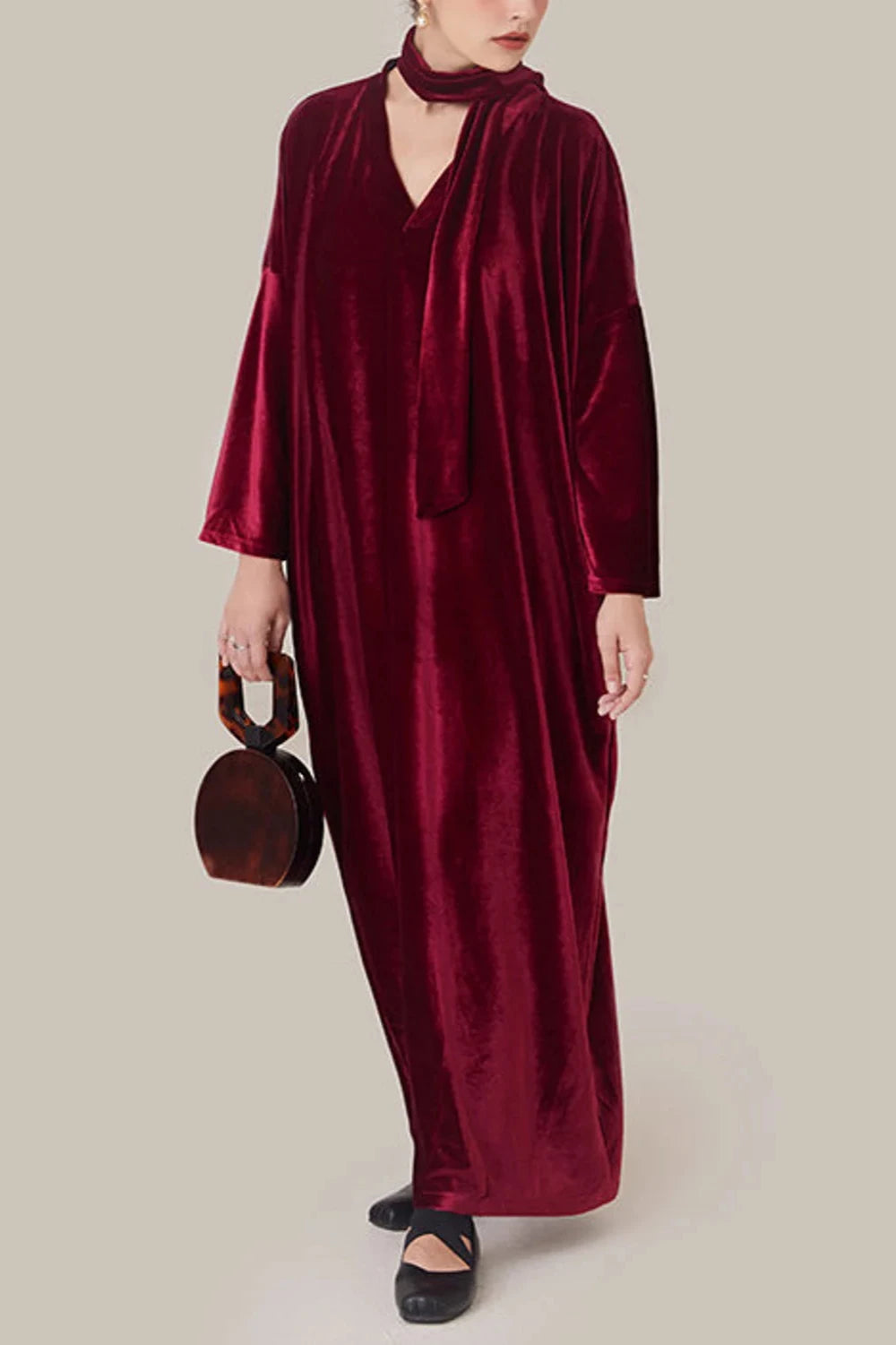 Velvet Dress For Women V Neck Velvet Dress Plus Size Dress Velvet Gown Velvet Bridesmaid Ankle Length Dress Fall Winter Velvet Evening Dress