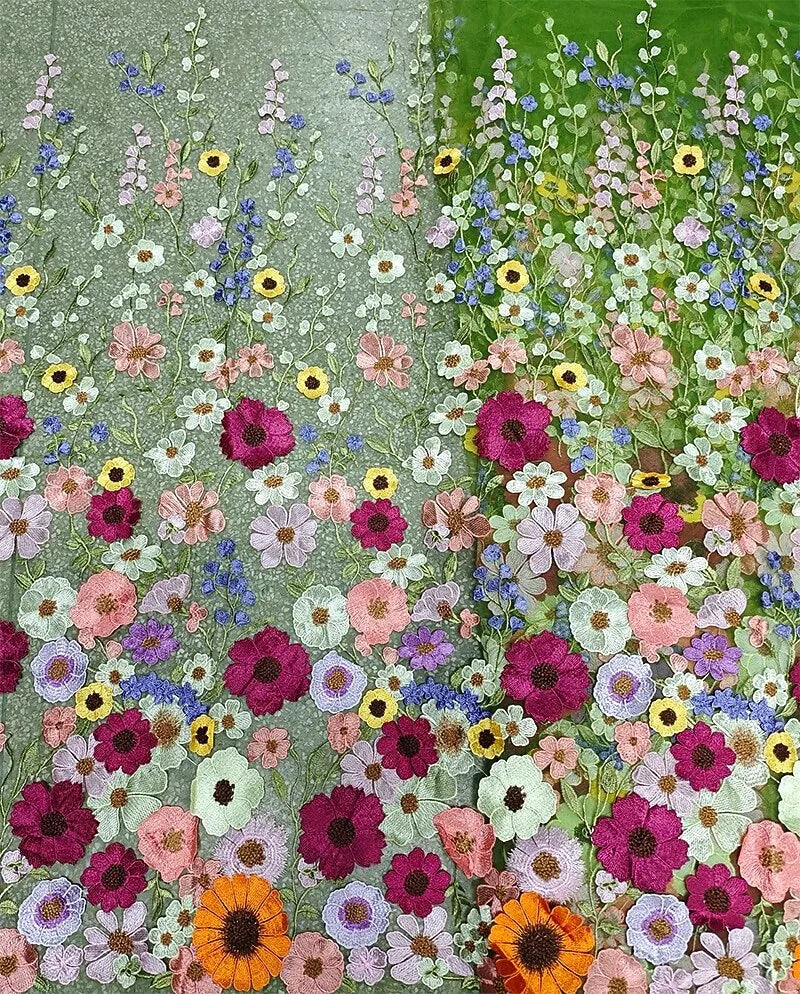 Vibrant A-Line Round Neck Short Sleeve Midi Floral Dress