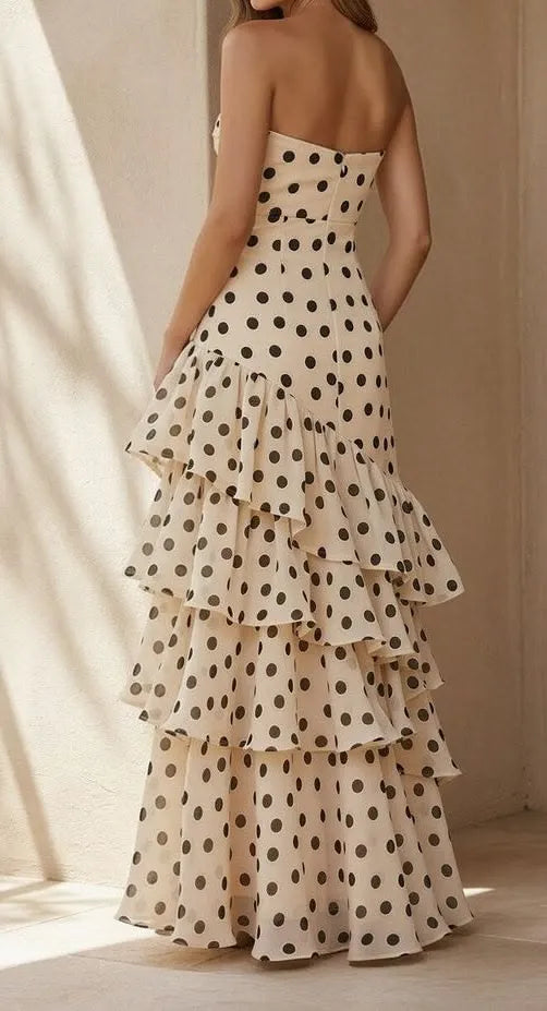 Vintage Mermaid Strapless Sweetheart Sleeveless Zip Back Floor-Length Holiday Dress