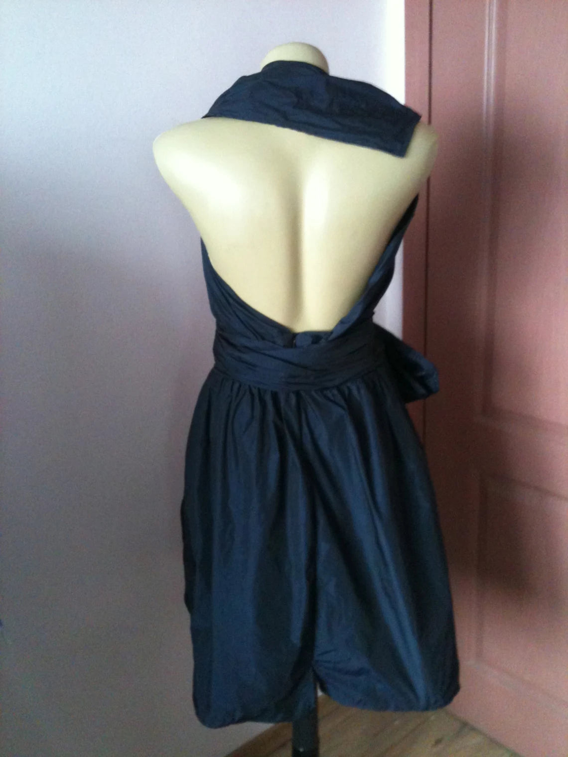 Vintage Bridesmaid Coctail Prom Dress Blue Mother of the Bride Dress V Neck Sleeveless Evening Dress Pleated