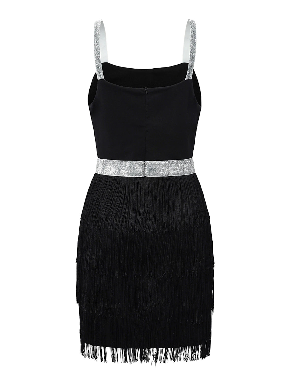 Women's Black Sequin Dress Fringe Dress Party Dress Sparkly Dress Little Black Dress Sexy Dress Cocktail Homecoming Dress Dress Mini Dress Sleeveless Tassel Spring Spaghetti Strap