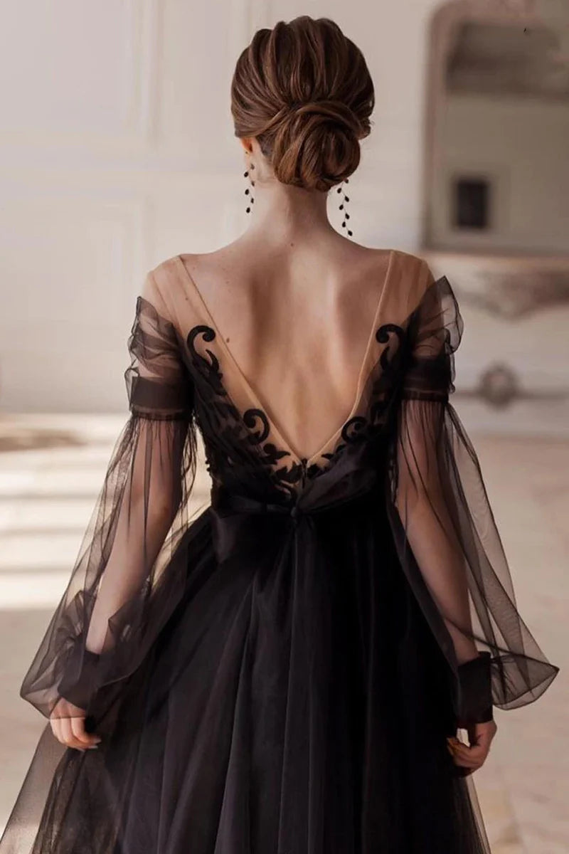 Weitese Prom Shop Dresses Daydreamer A-line Off Shoulder Tulle Evening Prom Dress With Tea-Length Formal Women's Dresses