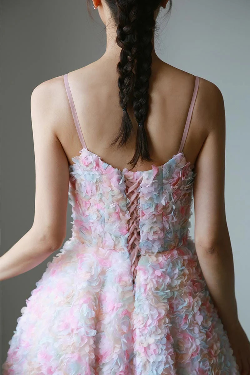 Weitese Prom Shop Dresses Spaghetti Straps 3D Floral Sleeveless Applique Maxi Dress Prom Dress Formal Women's Dresses