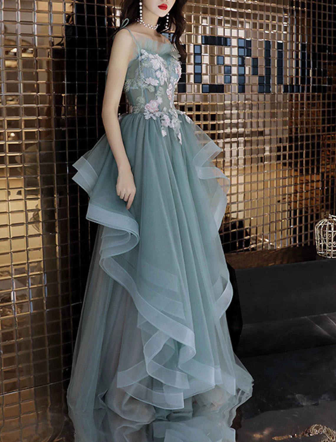 Weitese fashion new net red banquet annual meeting evening dress aura host long dress skirt female fairy dream