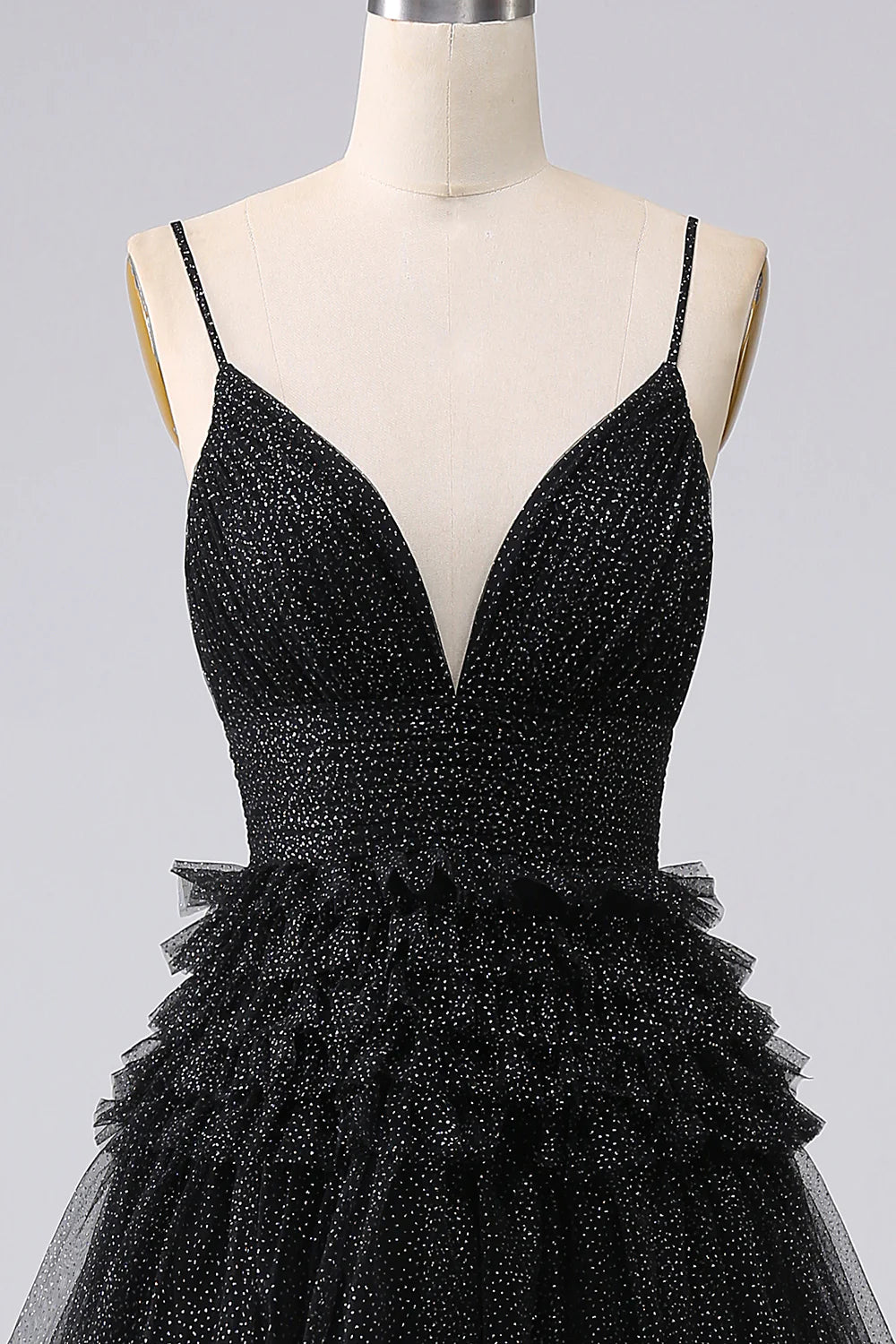 Weitese Dress A Line Beige Tulle Spaghetti Straps Sweetheart Prom Dress