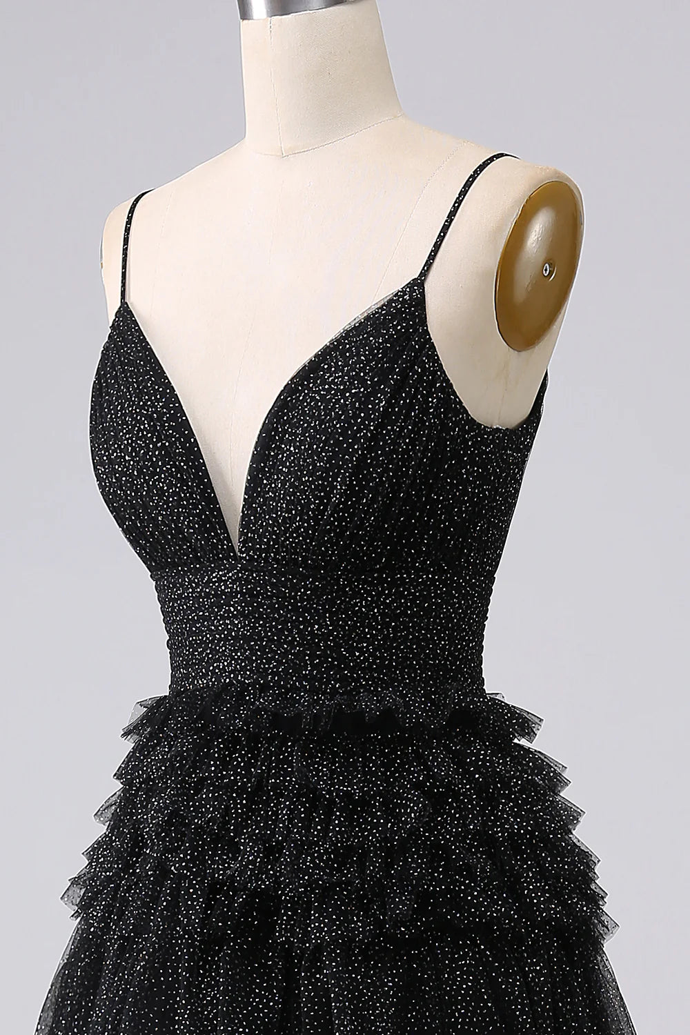 Weitese Dress A Line Beige Tulle Spaghetti Straps Sweetheart Prom Dress