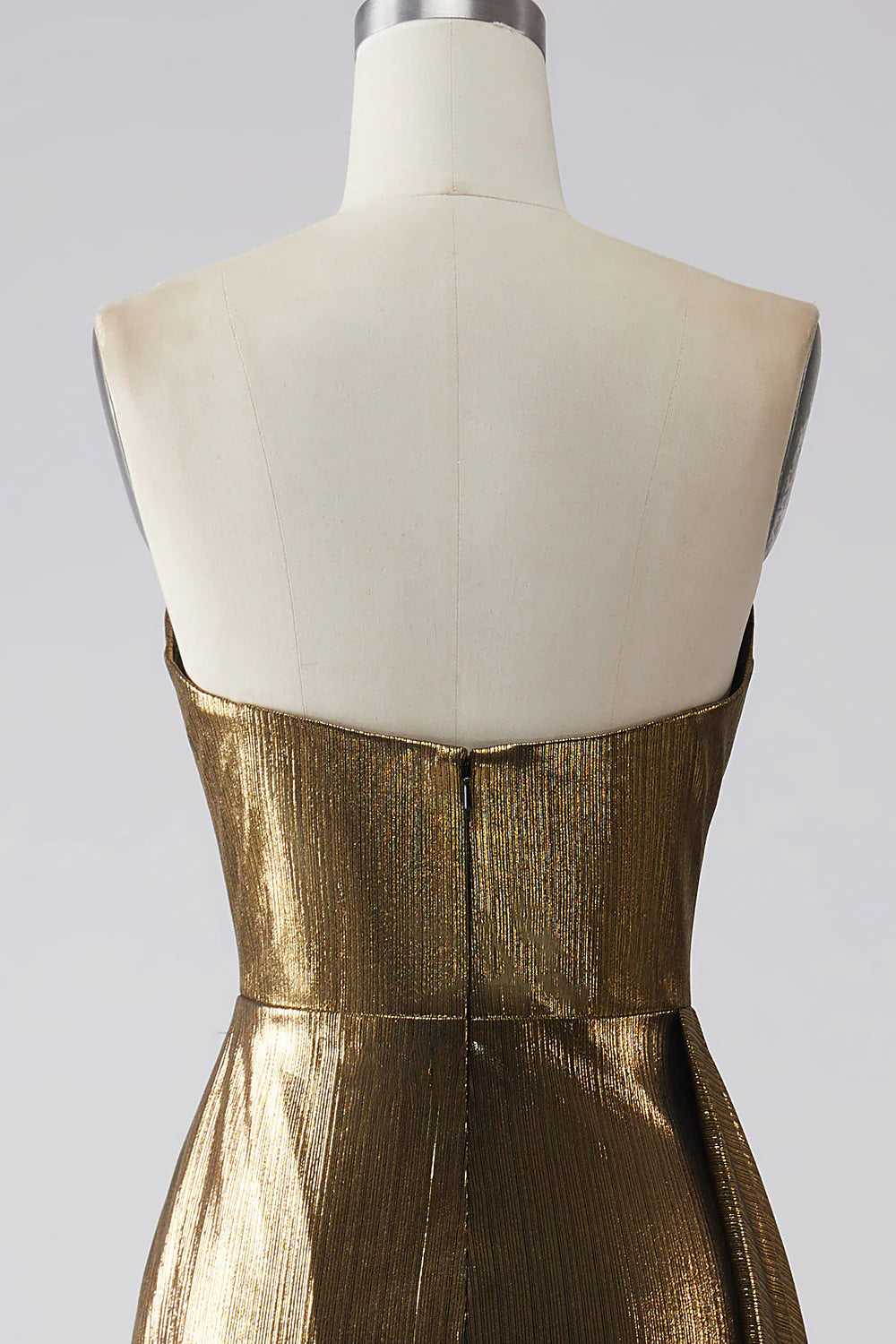 Vestido de fiesta largo de sirena brillante con abertura