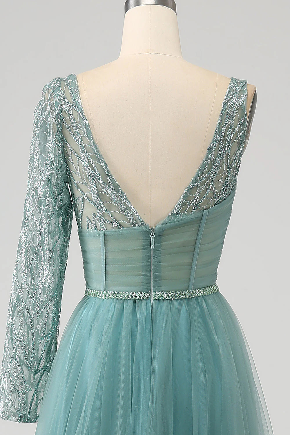 Robe de bal longue style corset à paillettes scintillantes