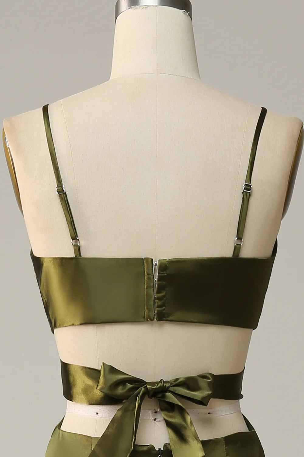 Spaghetti Straps V Neck Bridesmaid Dress