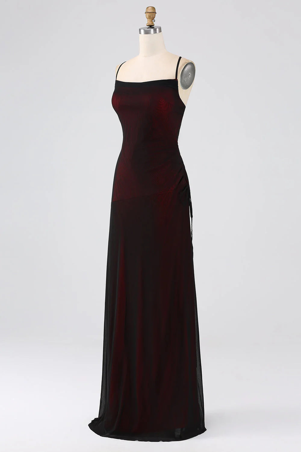 Sheath Spaghetti Straps Bridesmaid Dress