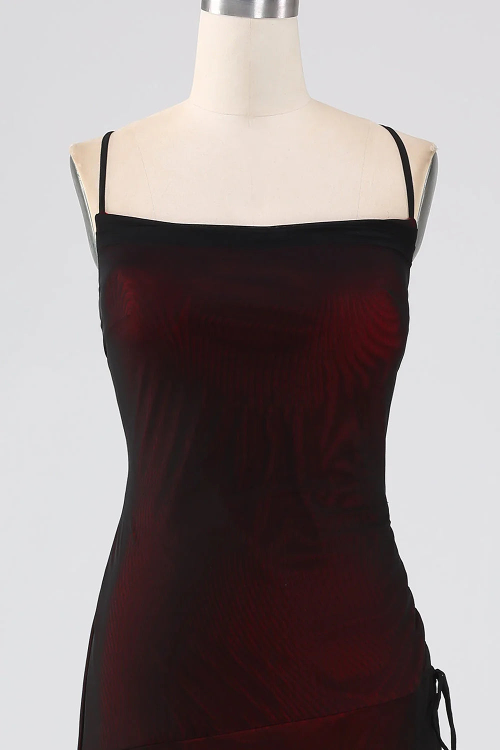 Sheath Spaghetti Straps Bridesmaid Dress