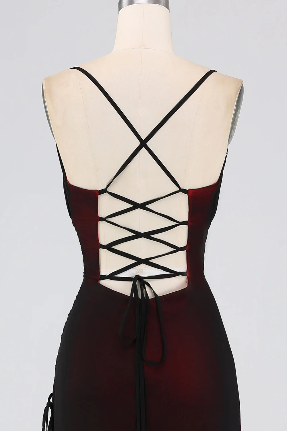 Sheath Spaghetti Straps Bridesmaid Dress