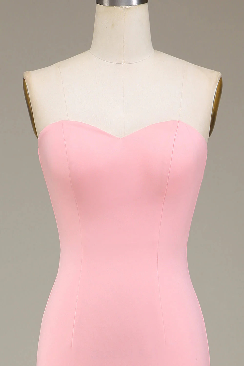Mermaid Sweetheart Satin Long Bridesmaid Dress