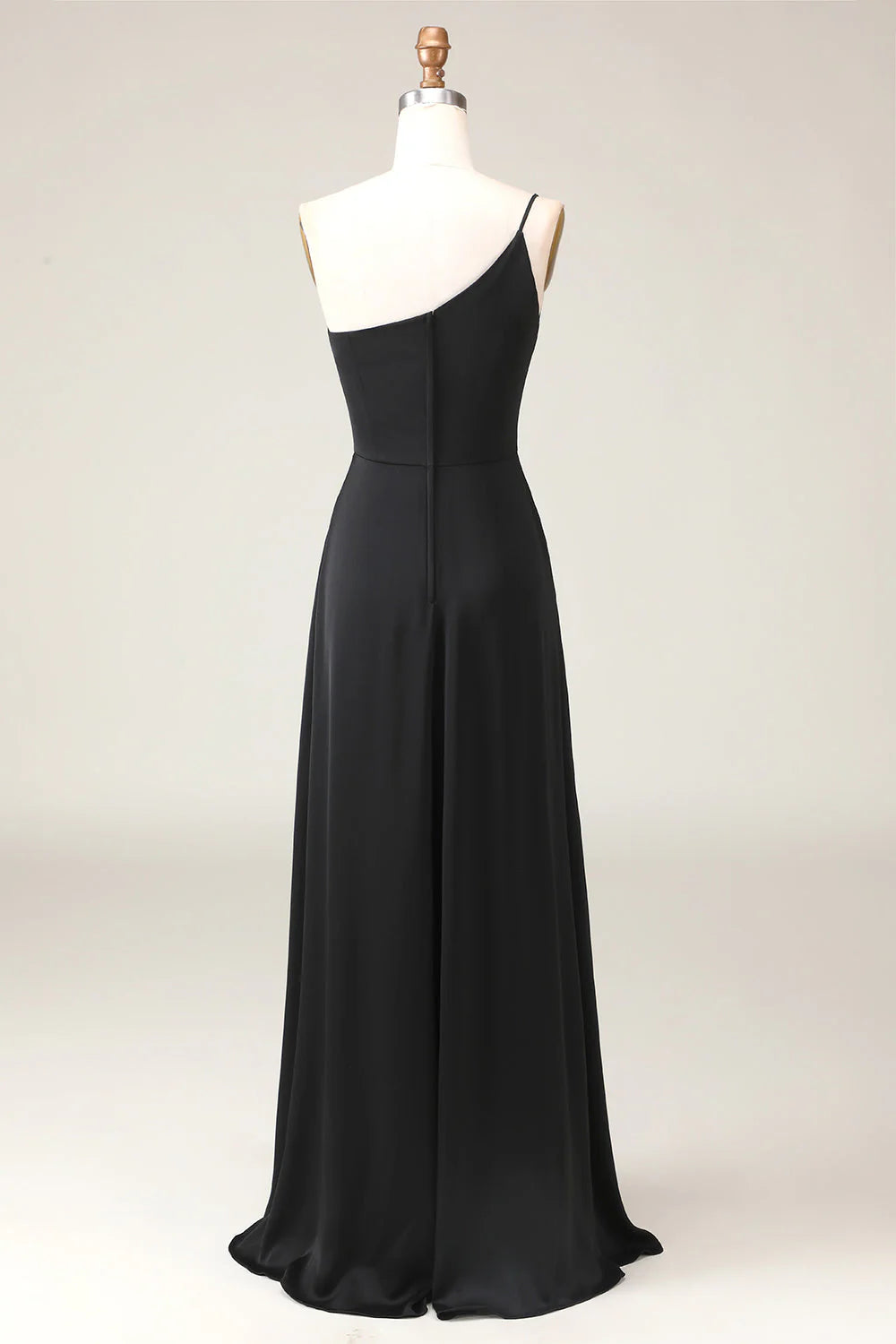 A-Line Chiffon One Shoulder Floor Length Bridesmaid Dress