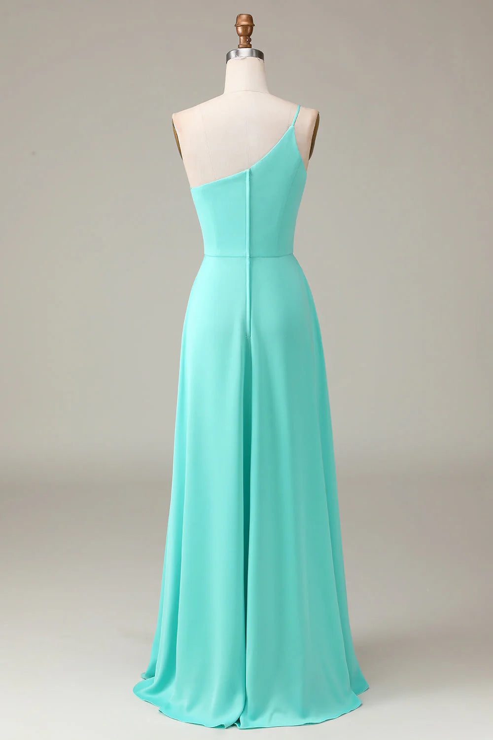 A-Line Chiffon One Shoulder Floor Length Bridesmaid Dress