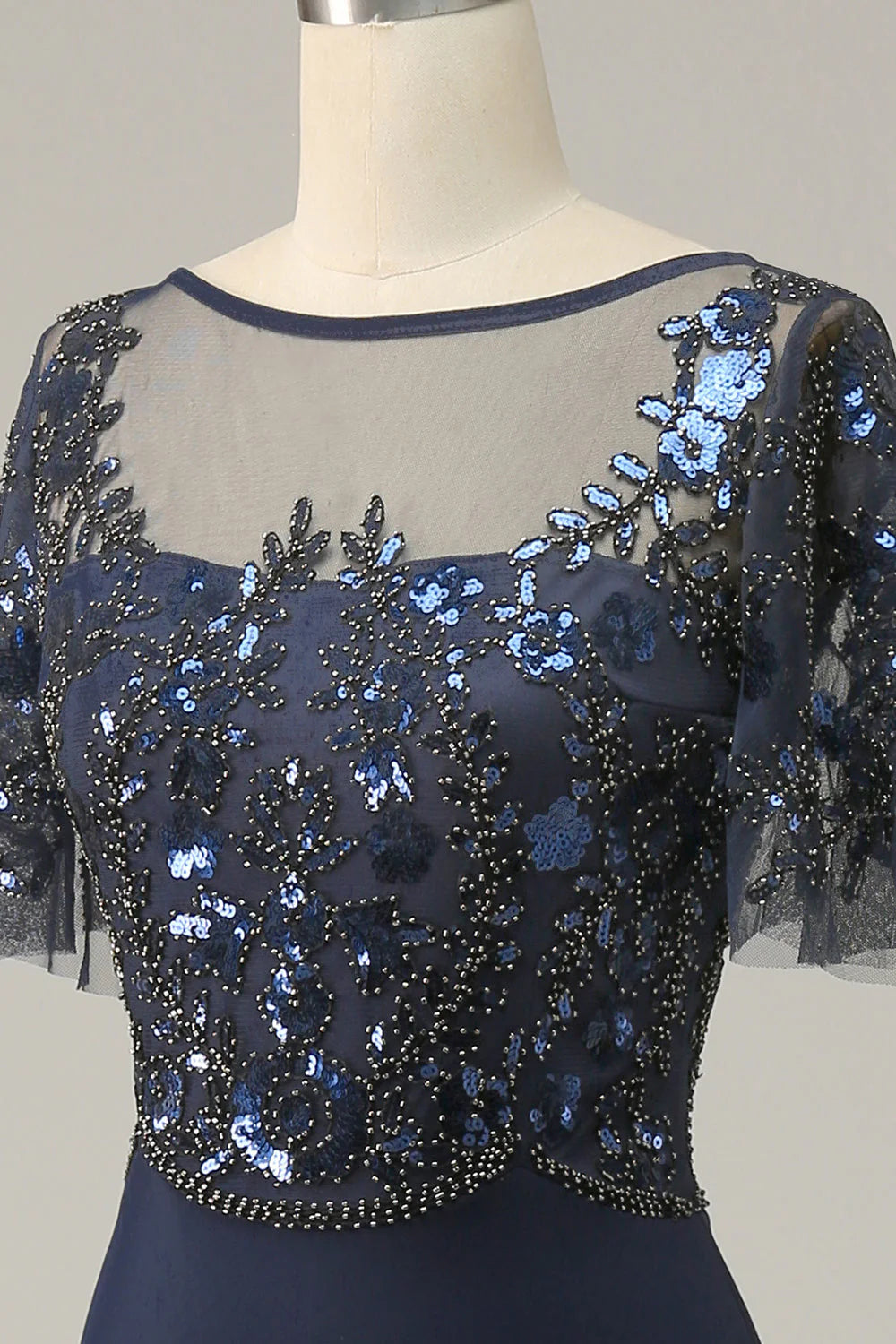 Appliques Sequin Mother Of Bride Dress