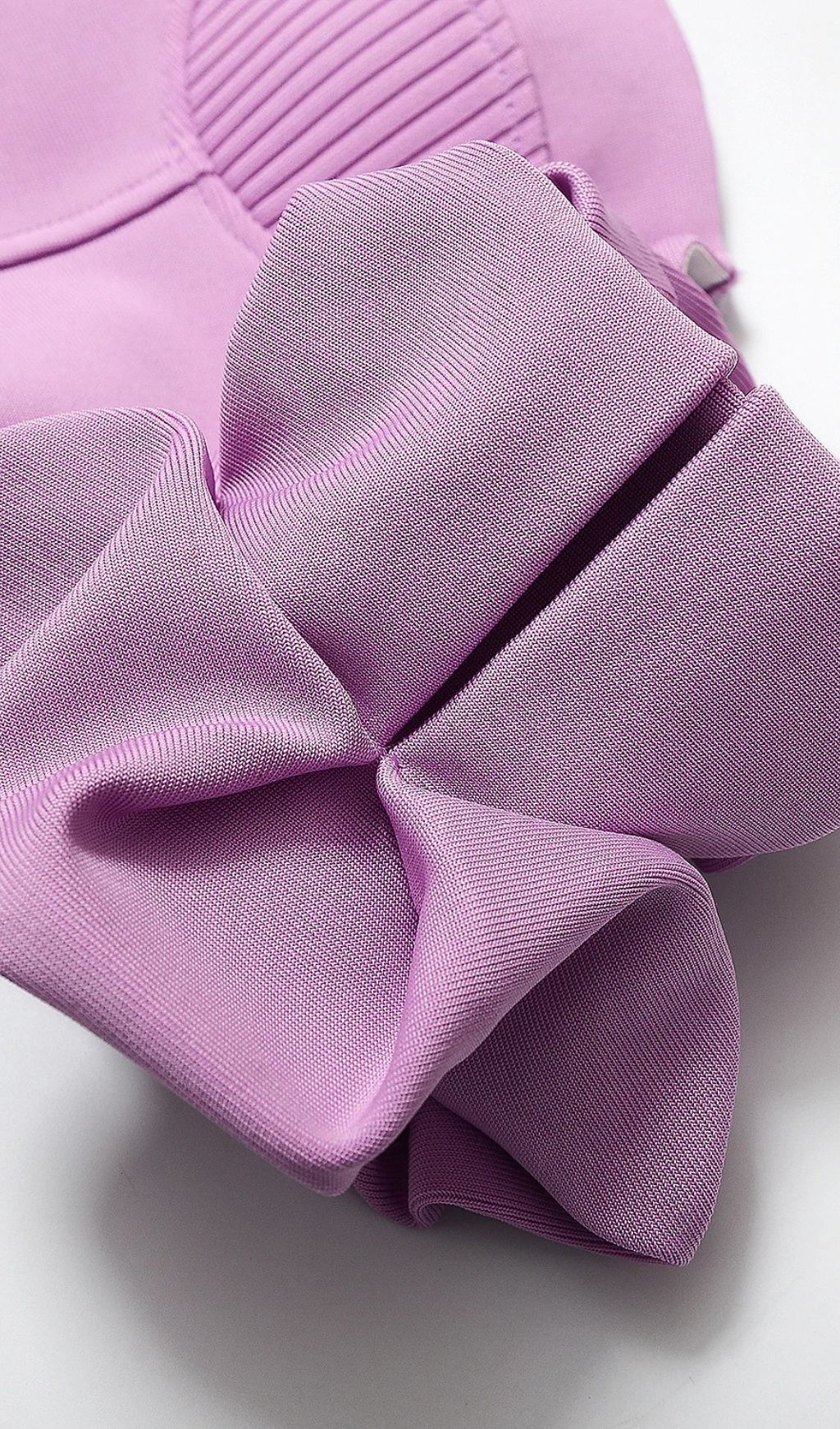 Strapless Draped Sleeve Slits Bandage In Purple Prom Dress