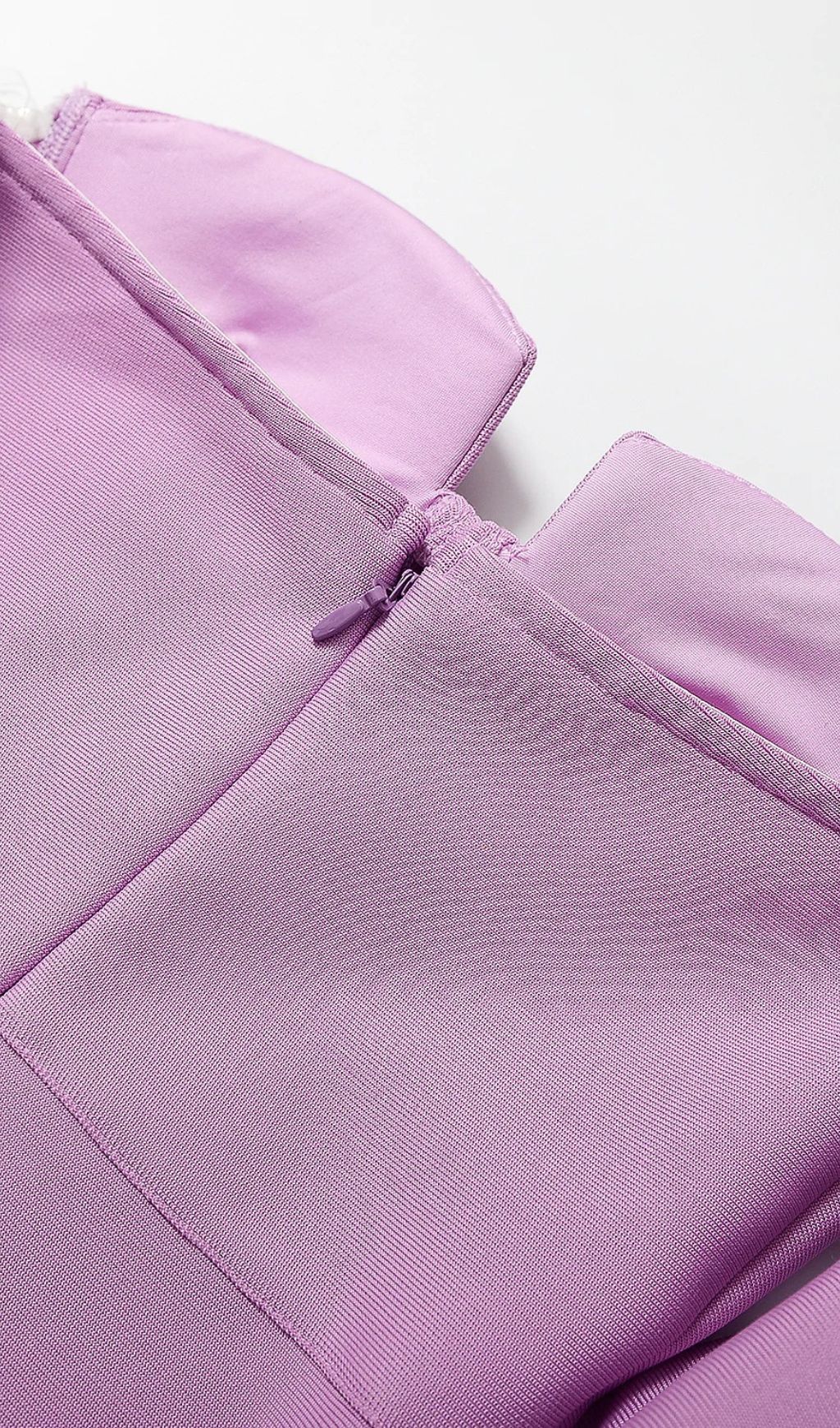 Strapless Draped Sleeve Slits Bandage In Purple Prom Dress