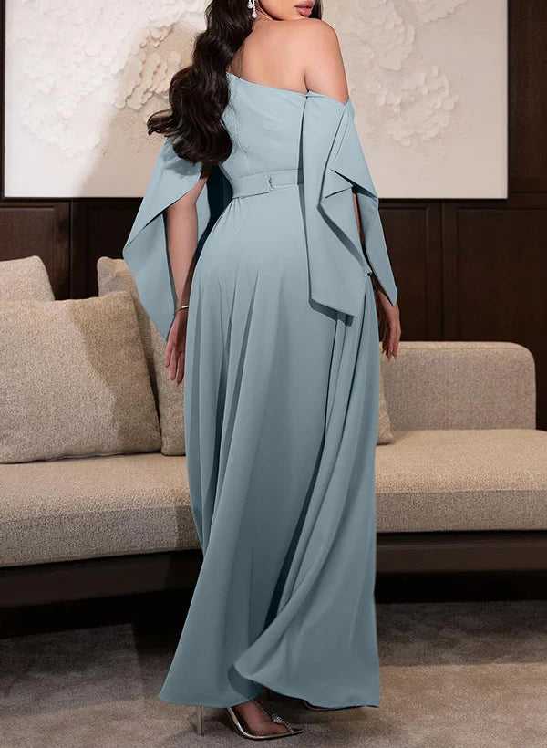 Sheath One Shoulder Floor-Length Mother Of The Bride Dresses