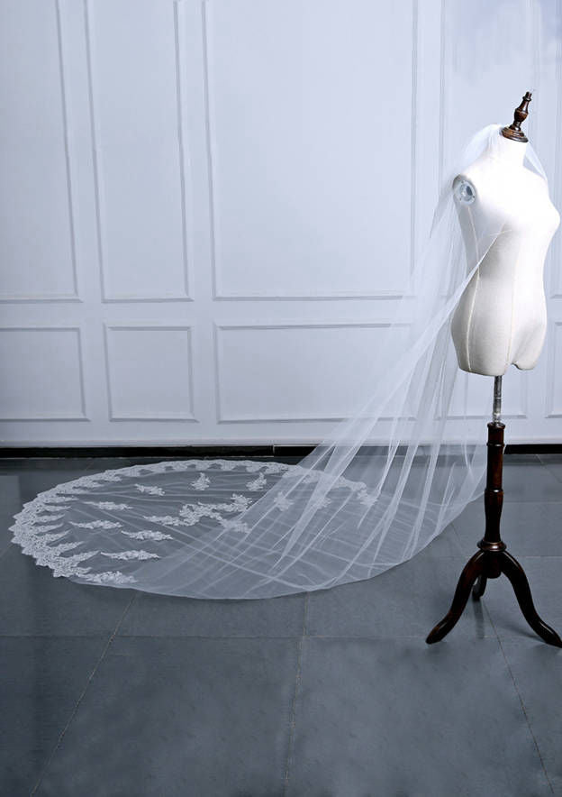 Tulle One-tier Cathedral Bridal Veils
