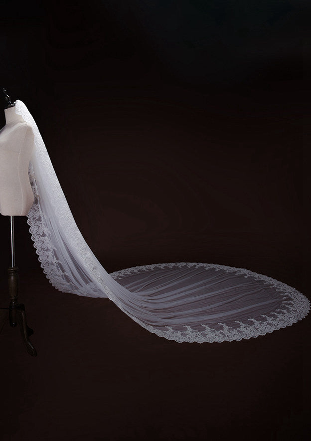 Tulle One-tier Cathedral Bridal Veils