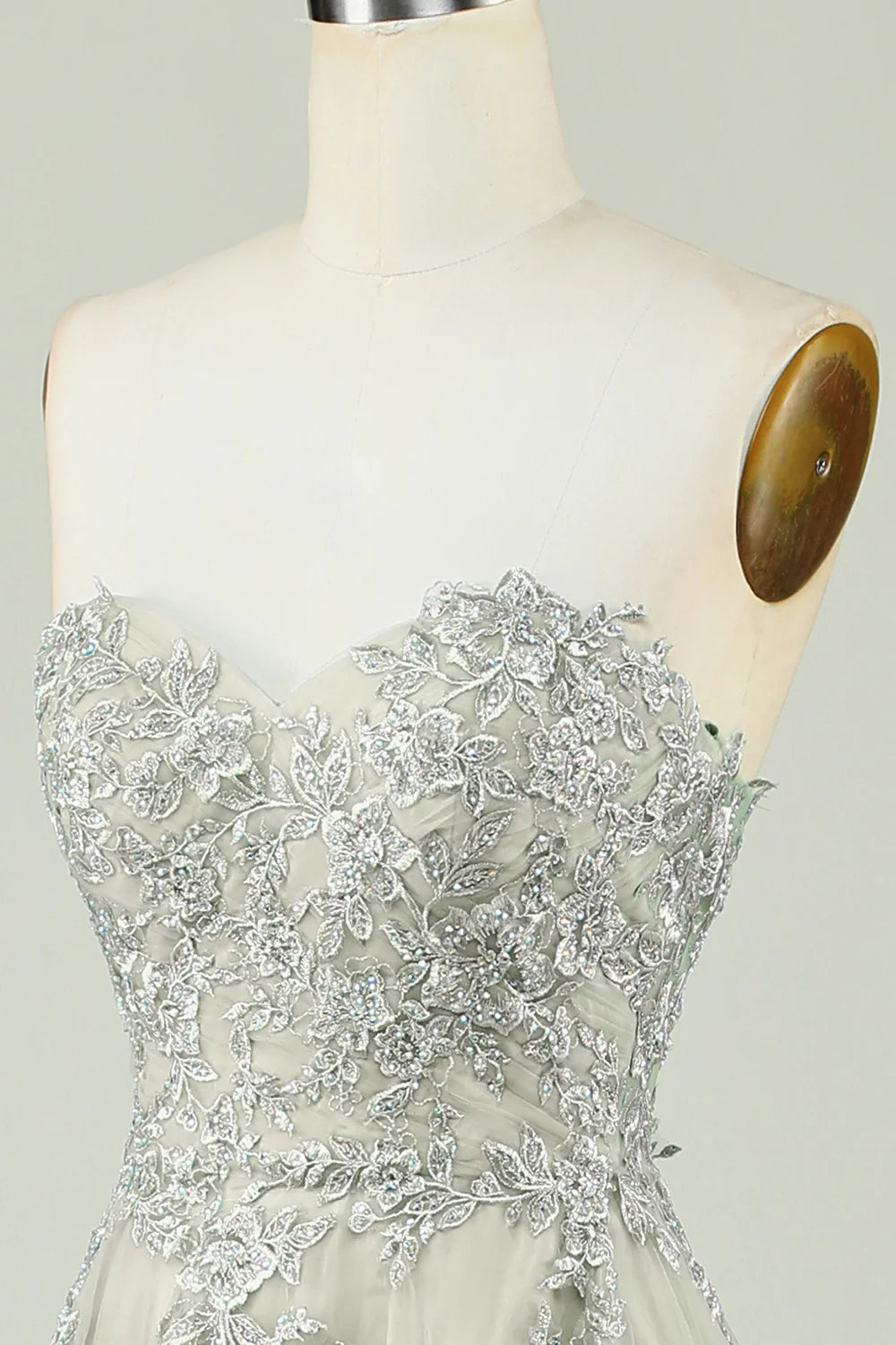 Sweetheart Open Back Long Prom Dress With Slit Front