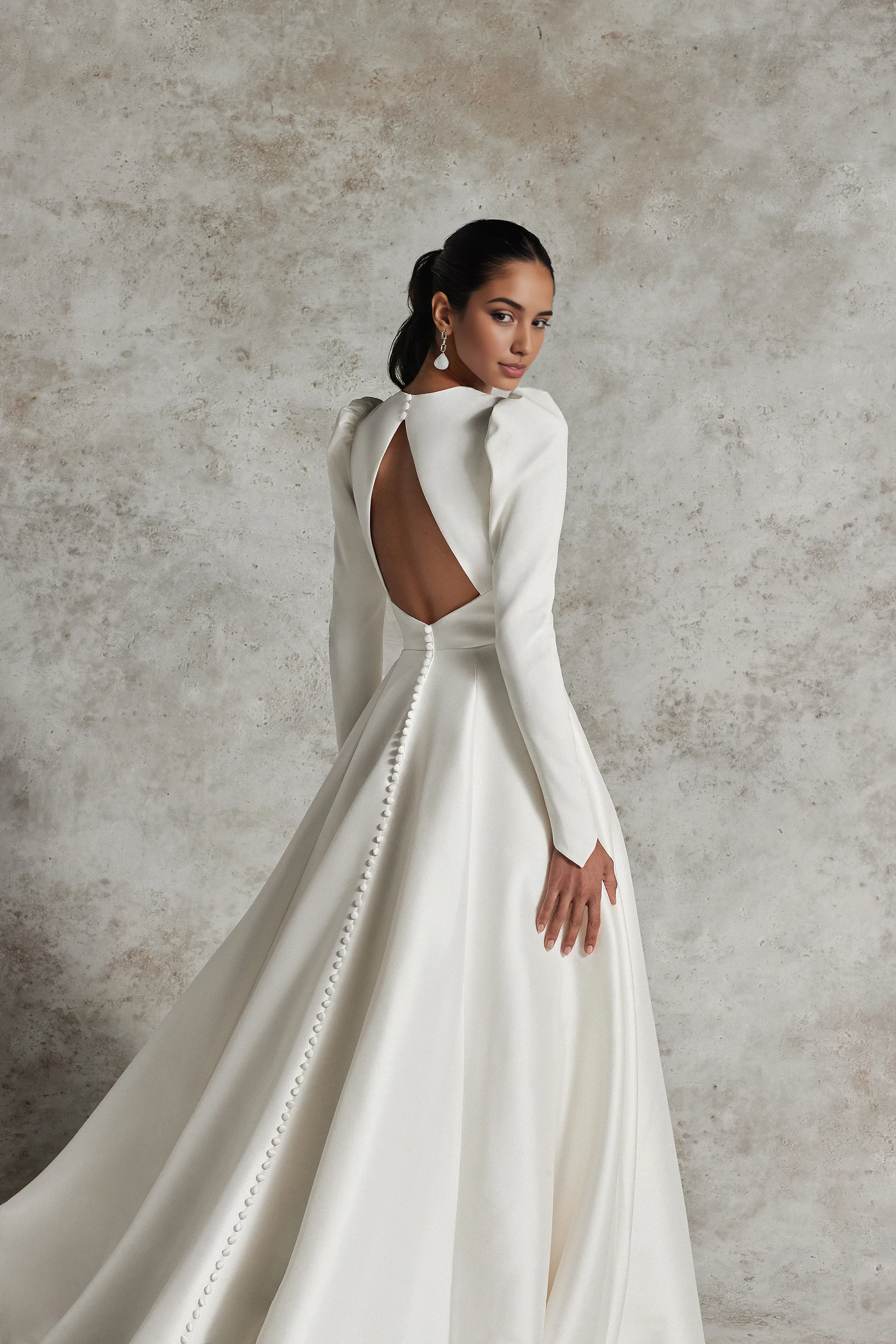 Weitese Dress Prom Dress Stores Long Puff Sleeves Wedding Dress A-line Backless Formal Women's Dresses