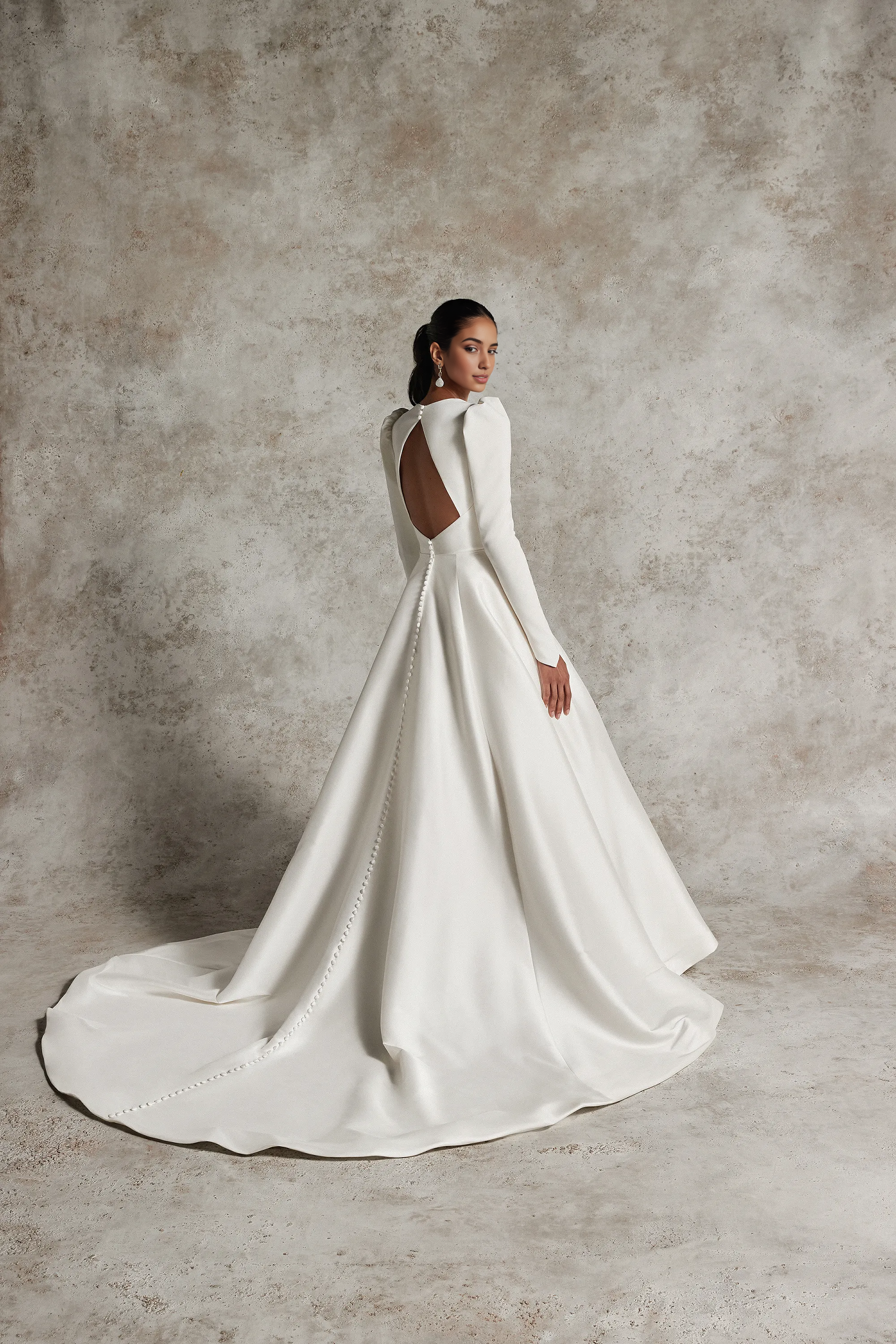 Weitese Dress Prom Dress Stores Long Puff Sleeves Wedding Dress A-line Backless Formal Women's Dresses