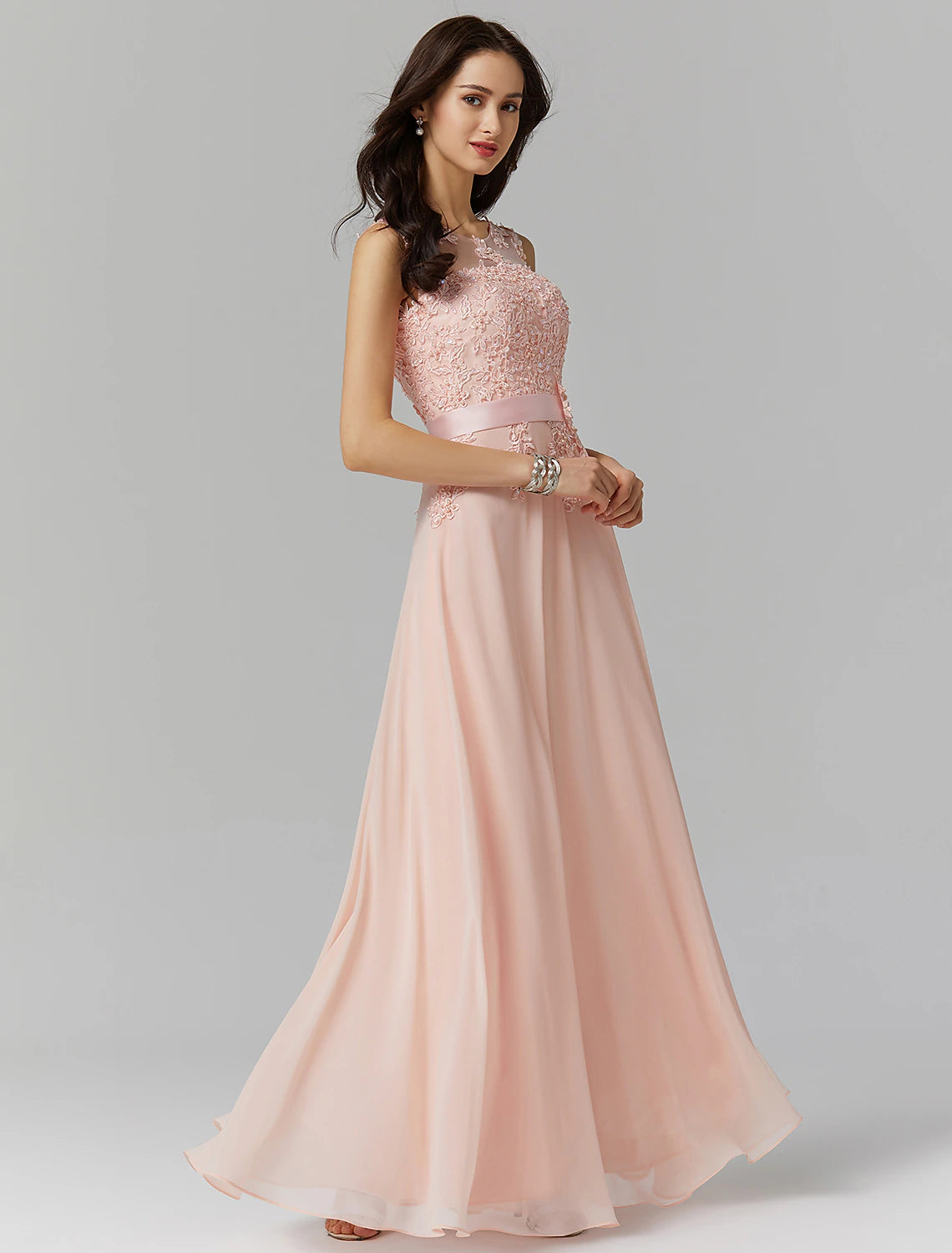 Back view of Weitese A-Line prom dress.