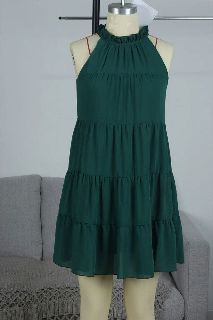 Weitese Dress Sleeveless Mini A-Line Party Cocktail Dress V-Neck Lace Up Homecoming Dress