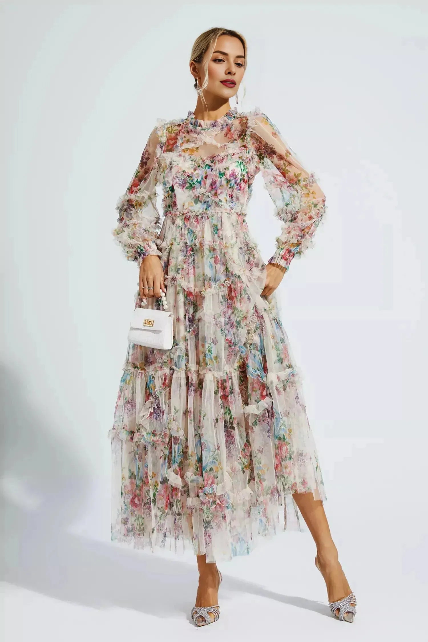 Weitese Dress A-Line Wedding Guest Dresses Beach Wedding Cocktail Party Garden Ankle Length Half Sleeve Mother Of the Bride Dress Tulle Prom Dress
