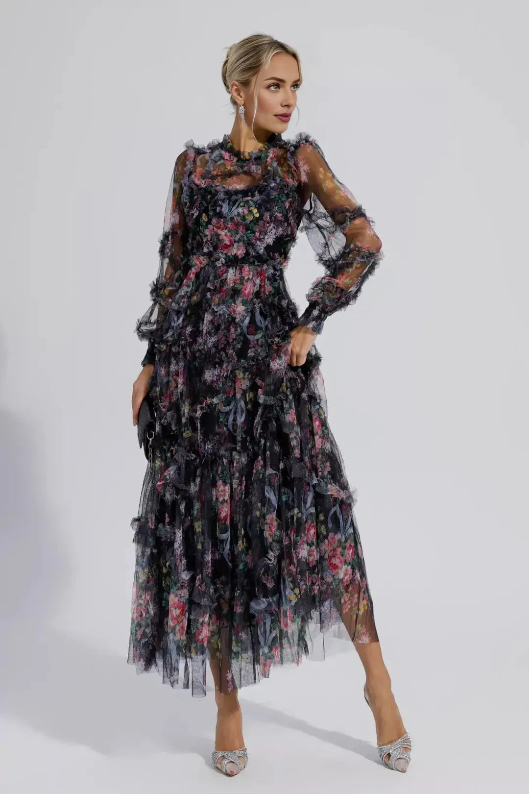 Weitese Dress A-Line Wedding Guest Dresses Beach Wedding Cocktail Party Garden Ankle Length Half Sleeve Mother Of the Bride Dress Tulle Prom Dress
