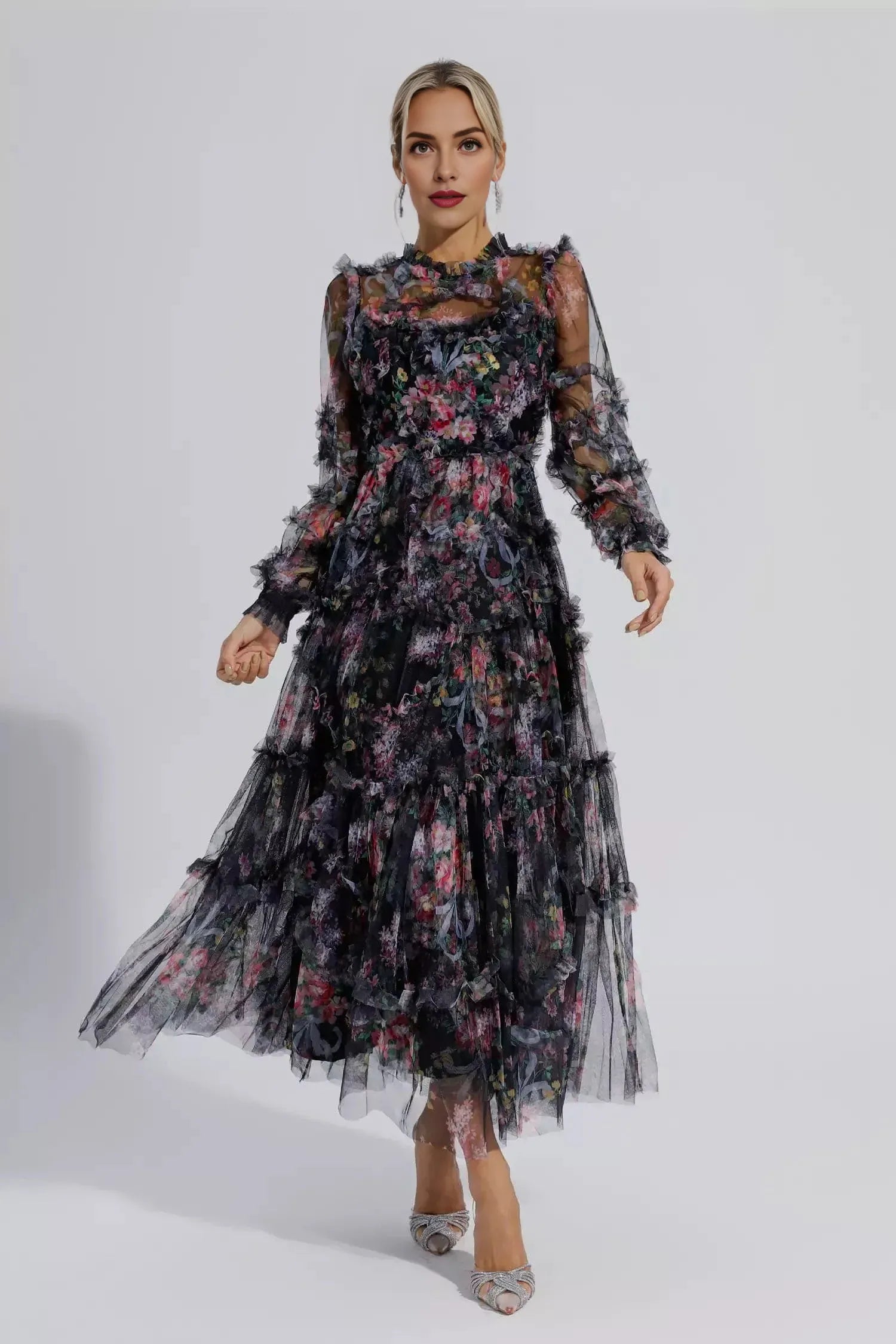 Weitese Dress A-Line Wedding Guest Dresses Beach Wedding Cocktail Party Garden Ankle Length Half Sleeve Mother Of the Bride Dress Tulle Prom Dress