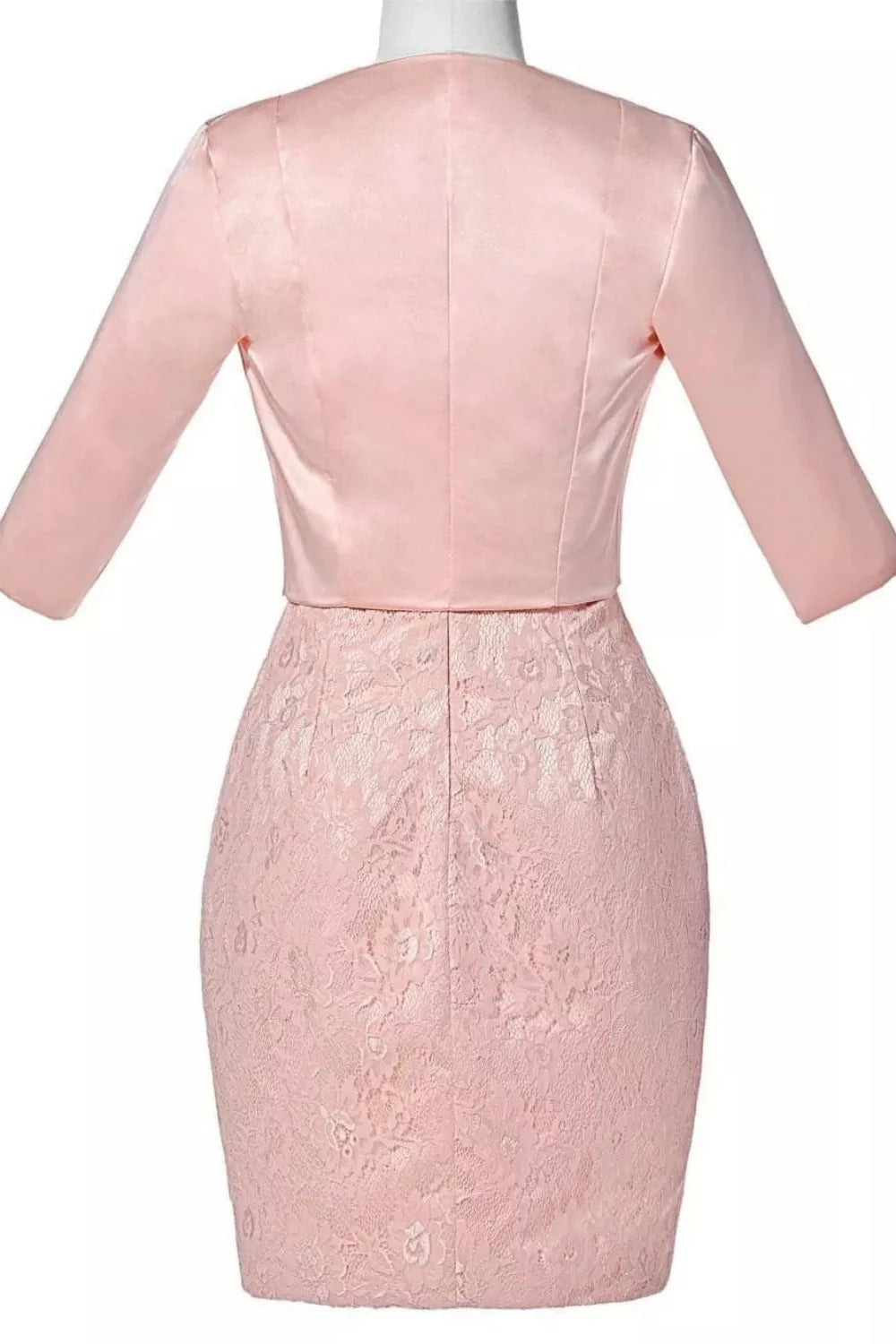 Weitese Dress Beautiful Fitted Pink Half Sleeve Lace With Jacket Mother of the Bride Dress