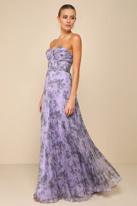 Robe Weitese Magnifique robe longue ivoire à imprimé floral multicolore Robe de soirée trapèze sans manches à col en cœur Robe de bal 