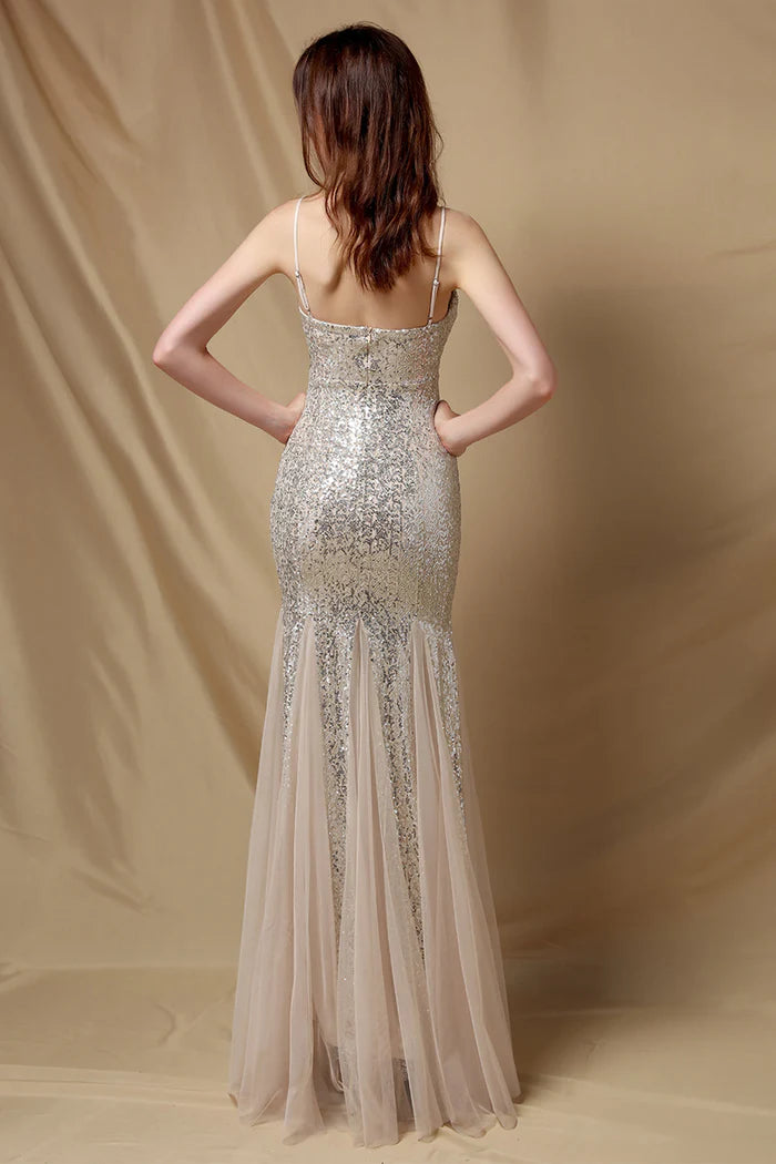 Robe Weitese bordeaux sirène à paillettes, robe de soirée à bretelles spaghetti, robe de bal sans manches